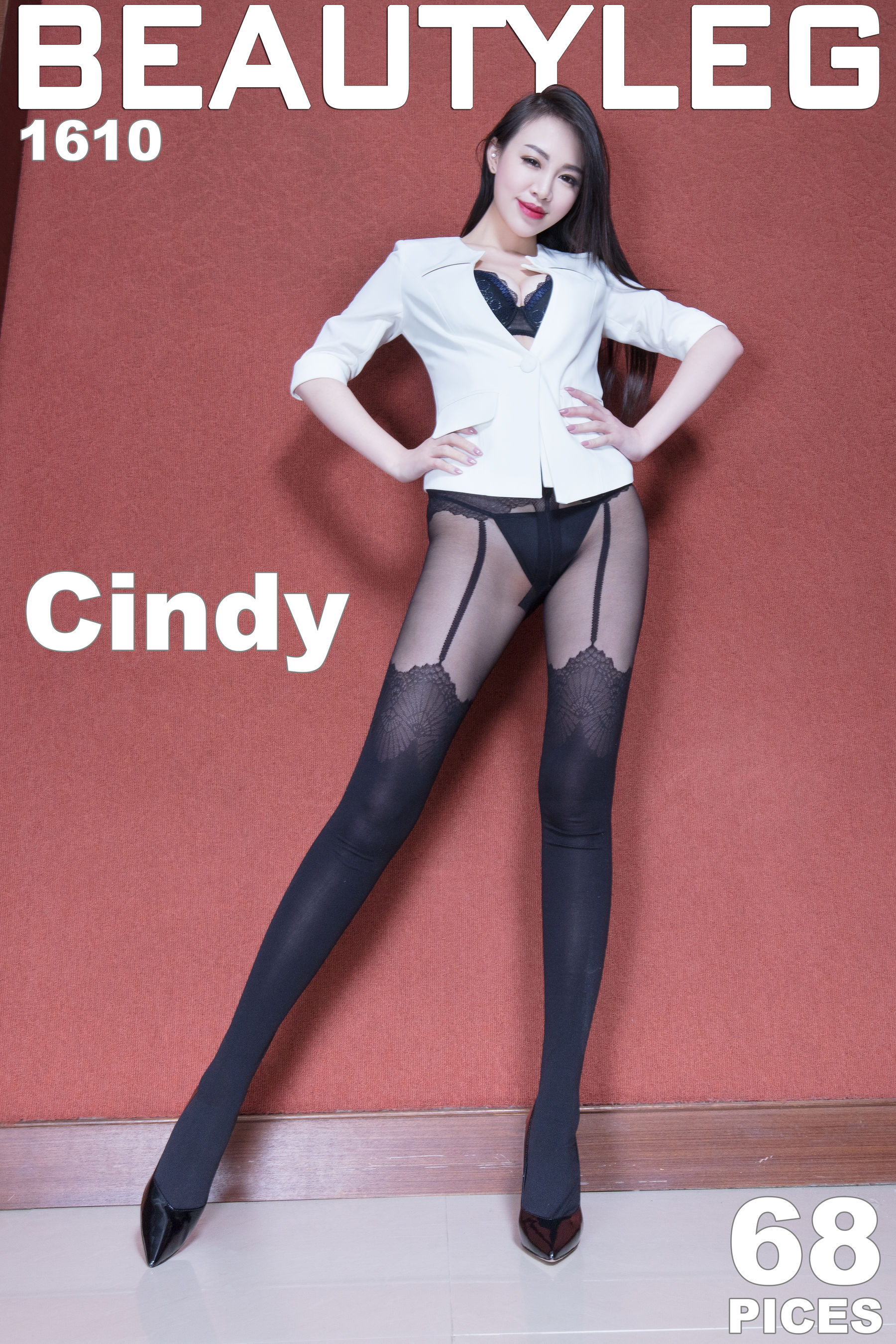 腿模Cindy《黑丝美腿+肉丝高跟》  No.1610-图0