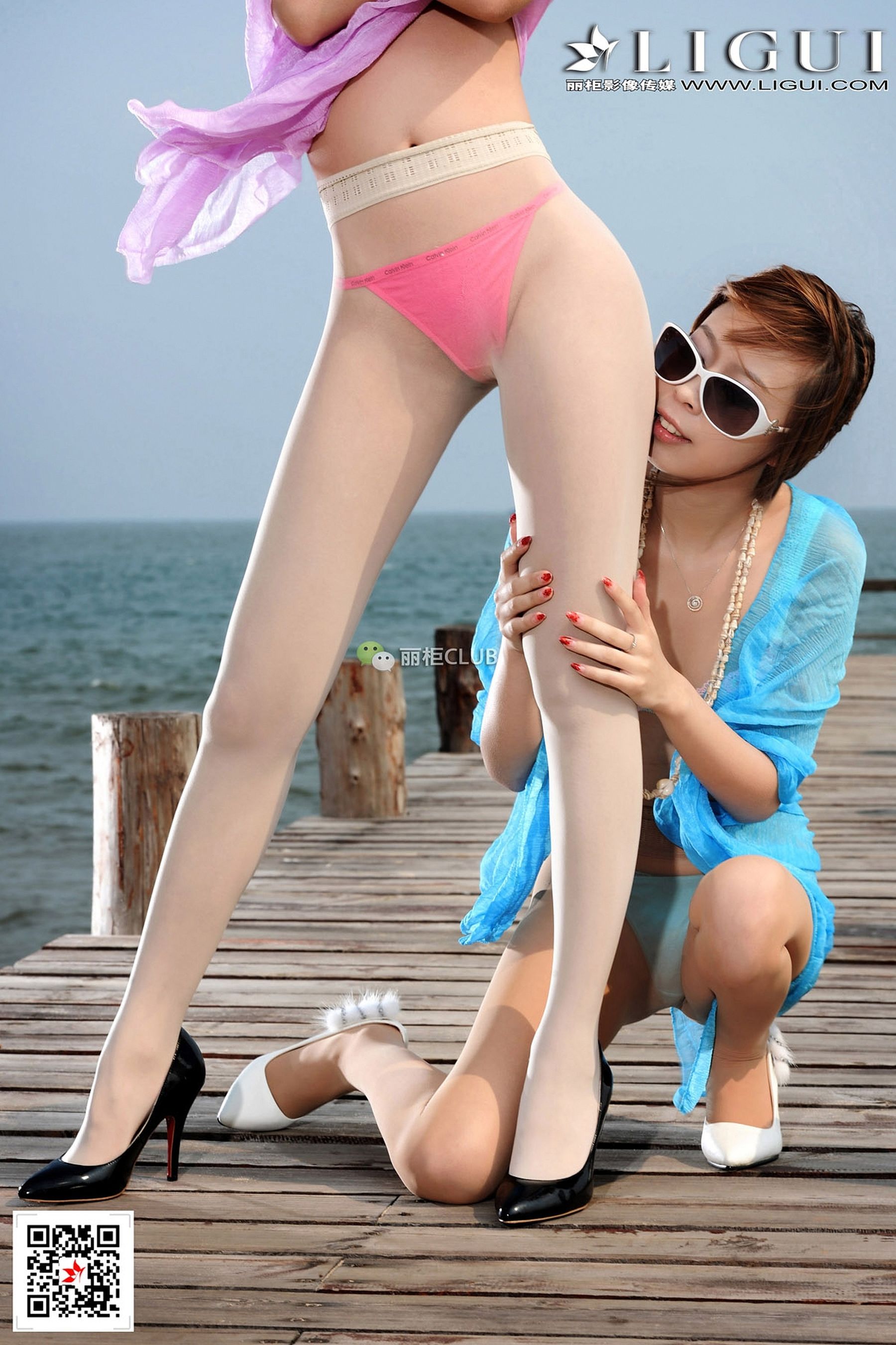 腿模Vicky&桃子《沙滩肉丝》-图68