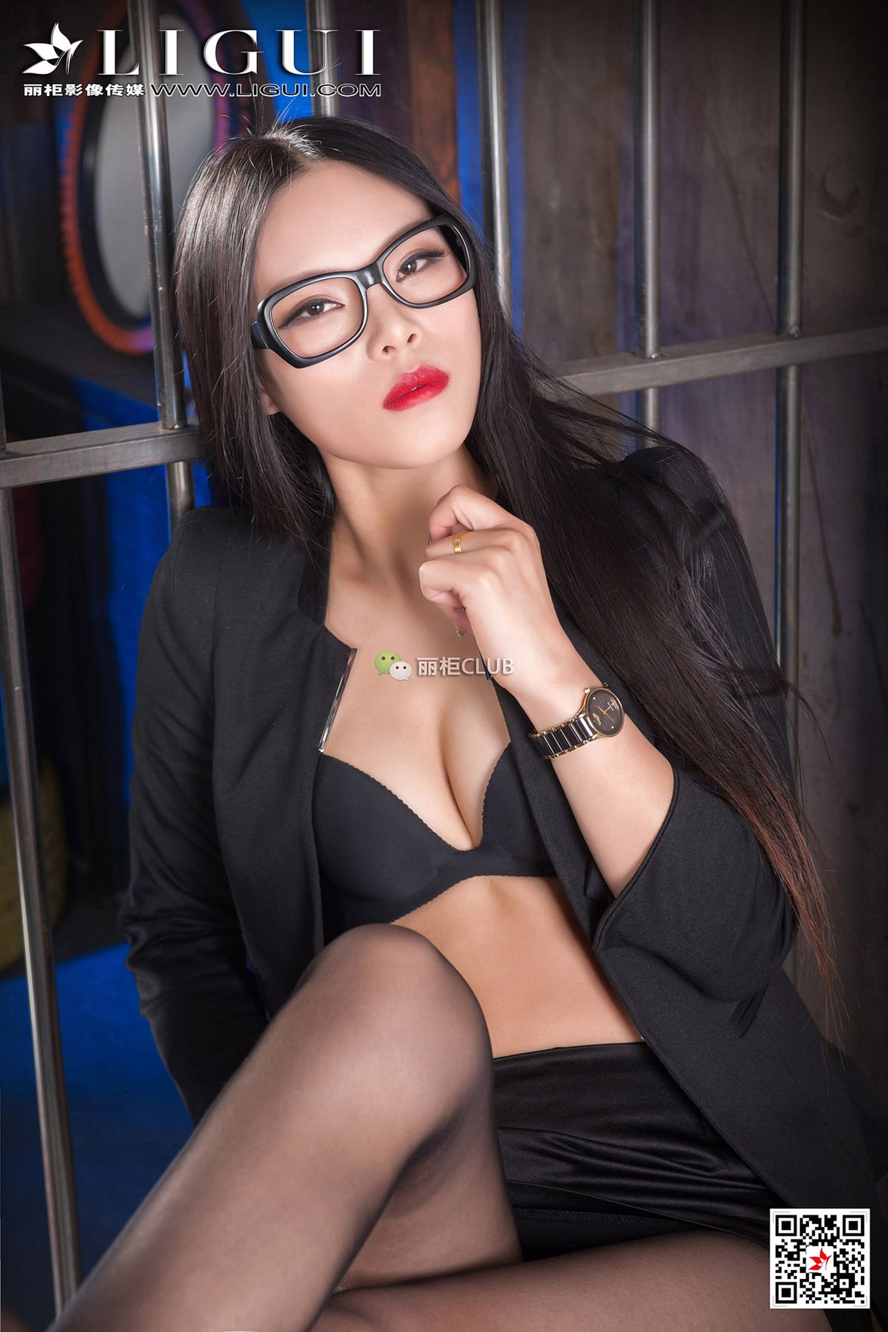 腿模明明《黑丝老师调教》-图12