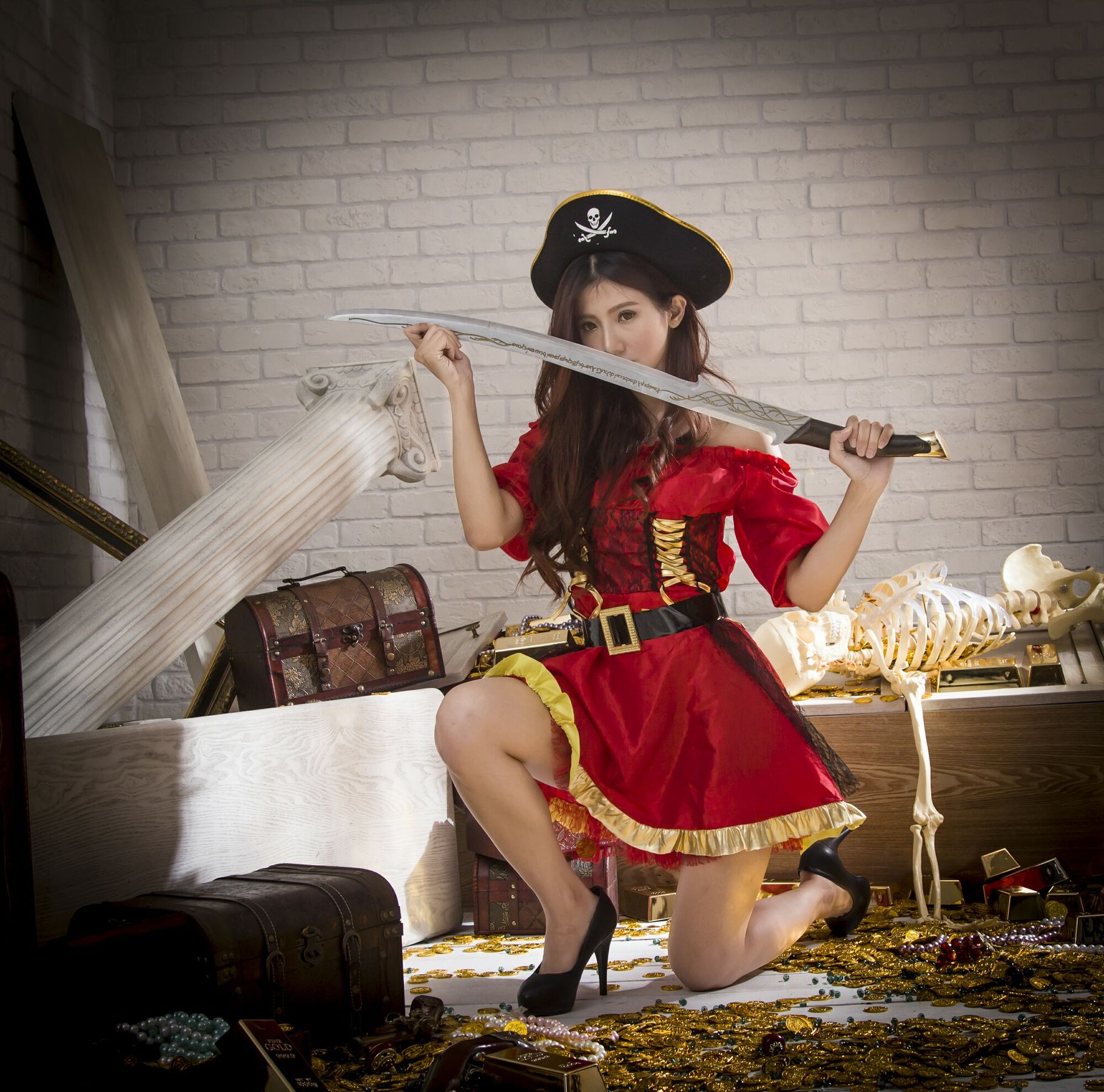 薇安Vivian 琴棚軍警&海盜風棚拍-图33