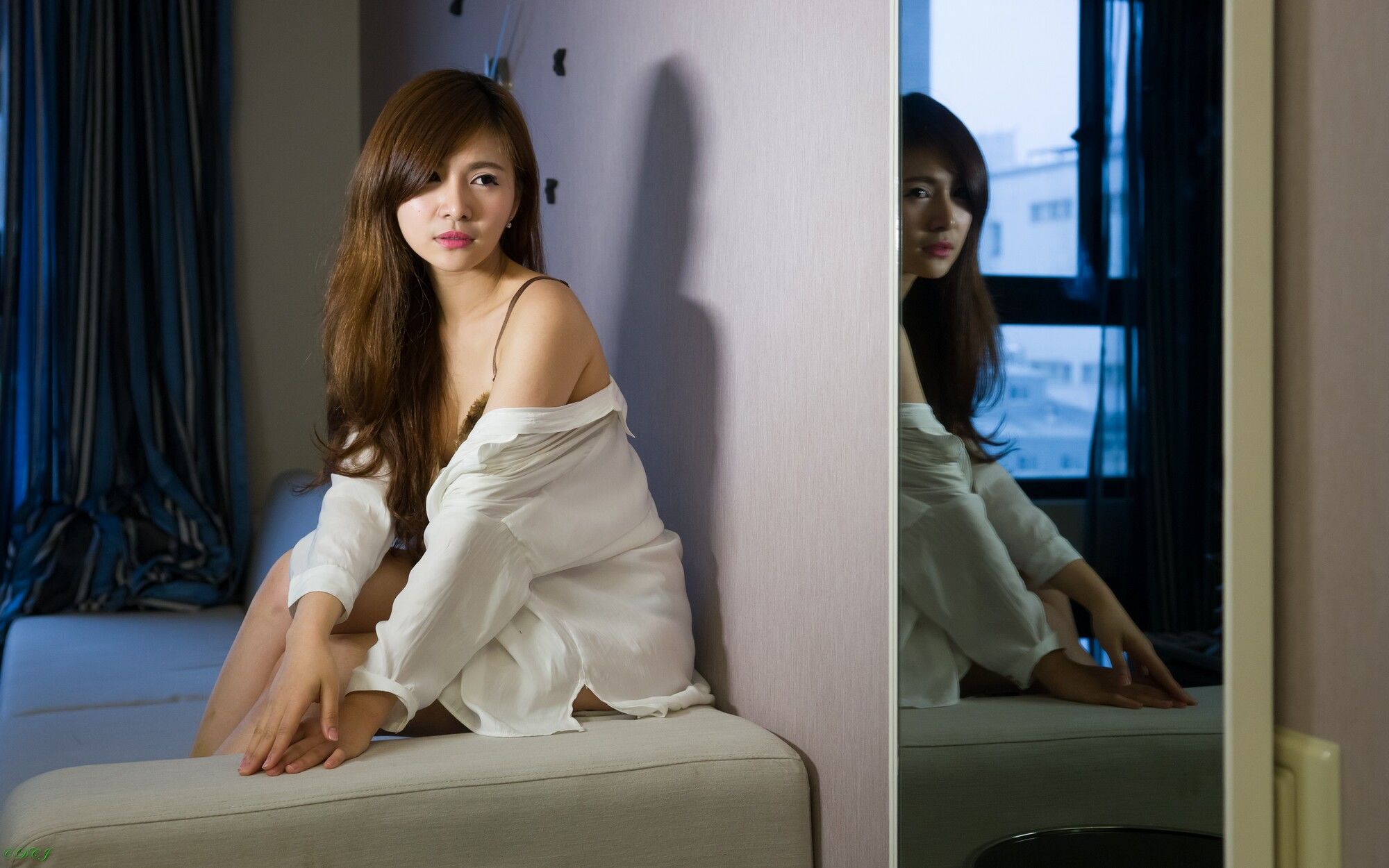 邱艾比Abbie 黑丝OL内衣赏-图28