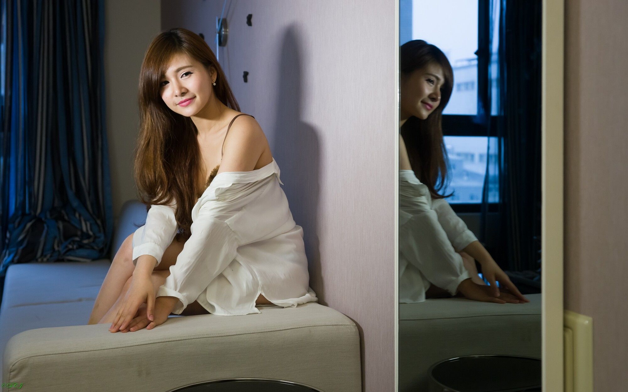 邱艾比Abbie 黑丝OL内衣赏-图29