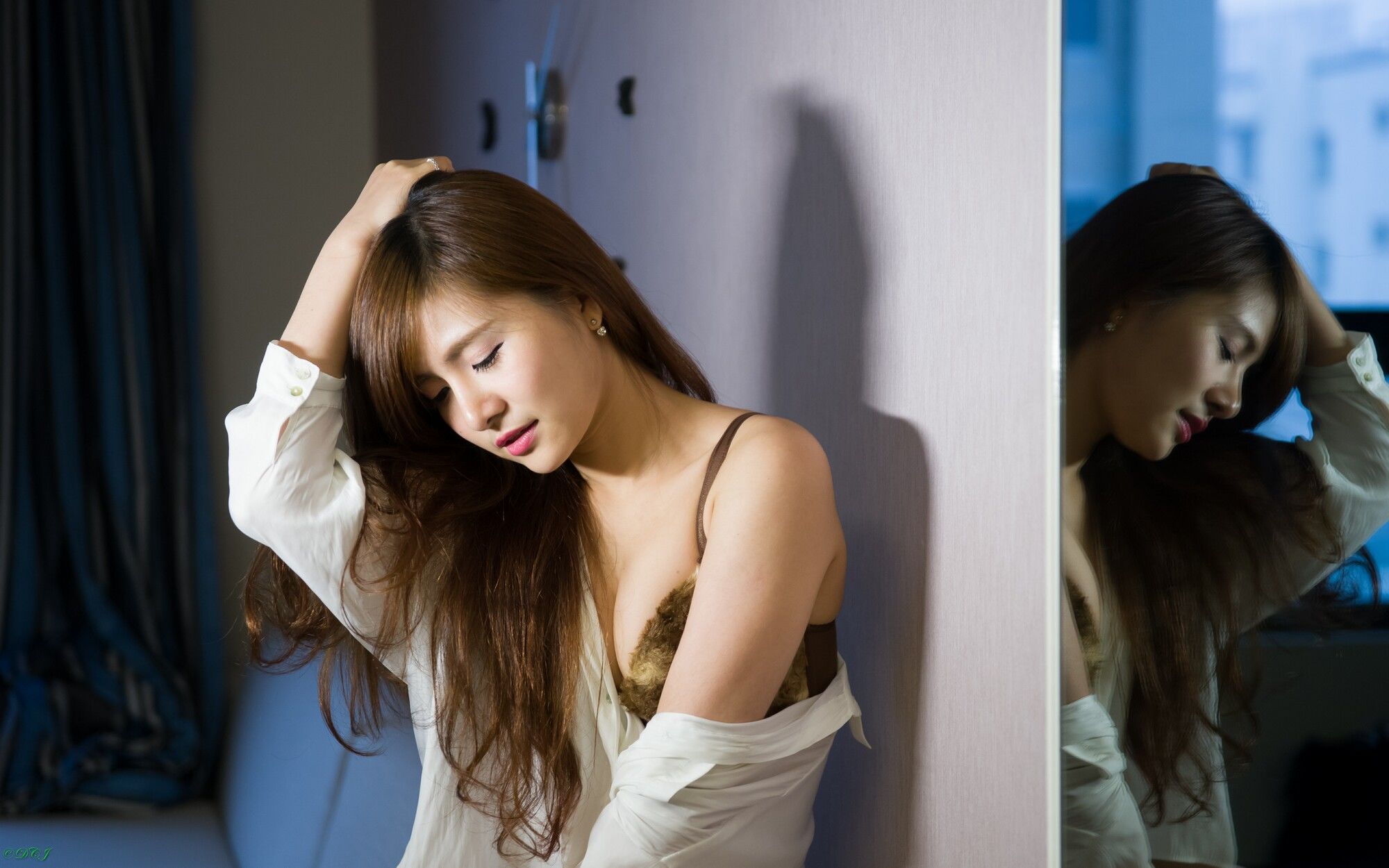 邱艾比Abbie 黑丝OL内衣赏-图30