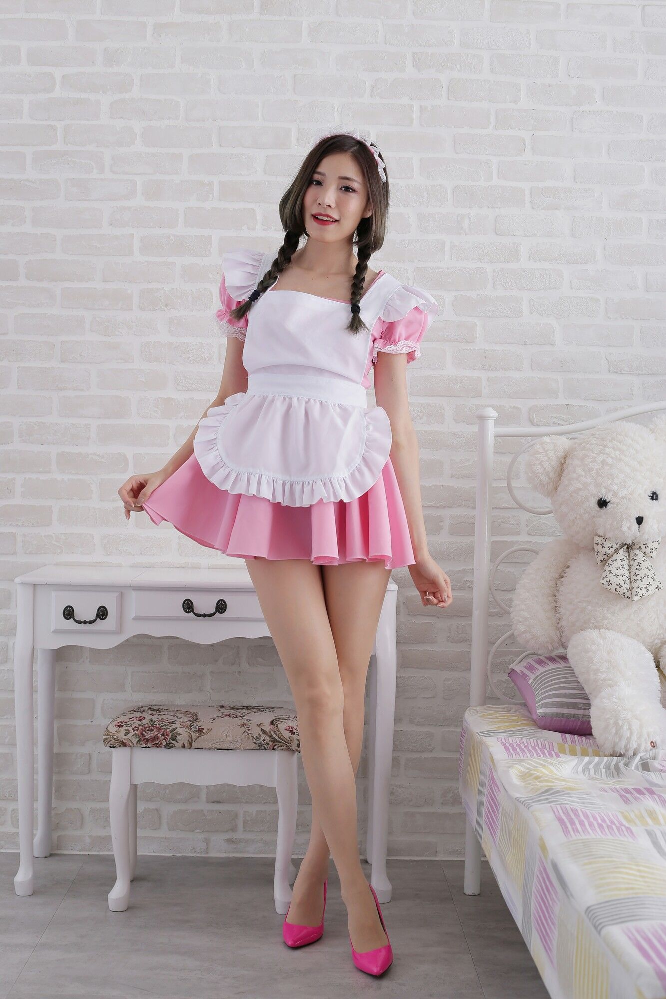 陈玉雪Abby《粉红女仆美腿》-图14