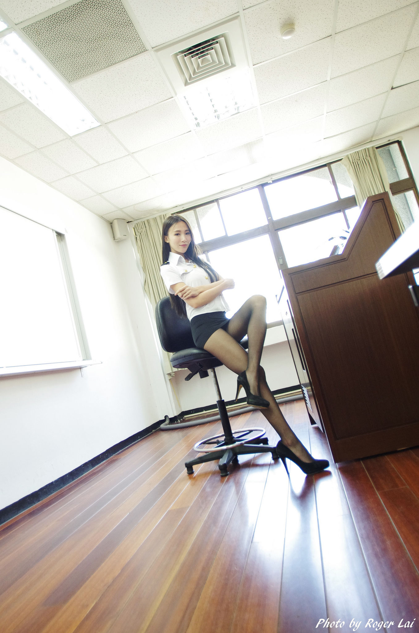 Anber小安柏 黑丝OL与国军女教官-图5