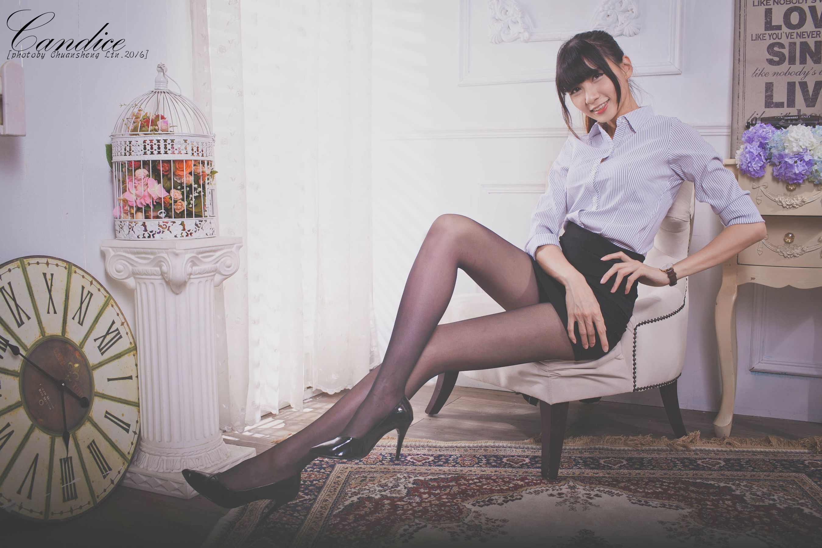 蔡译心 - 棚拍黑丝制服美腿-图29