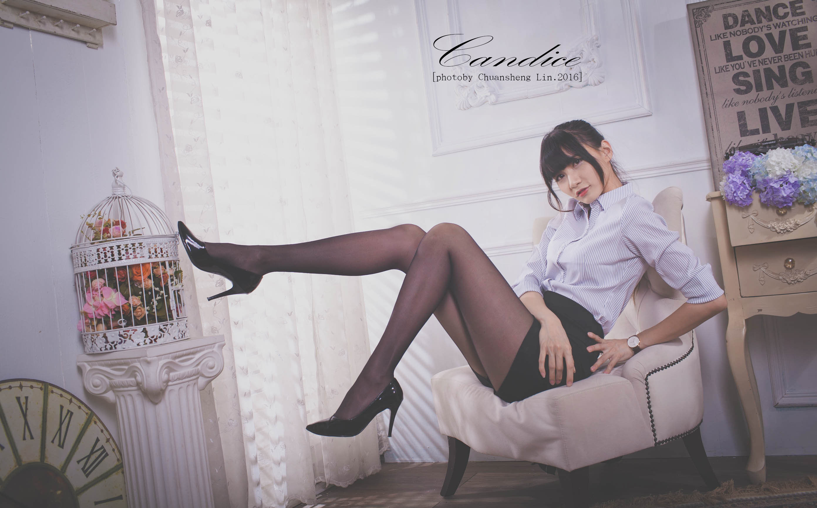 蔡译心 - 棚拍黑丝制服美腿-图30