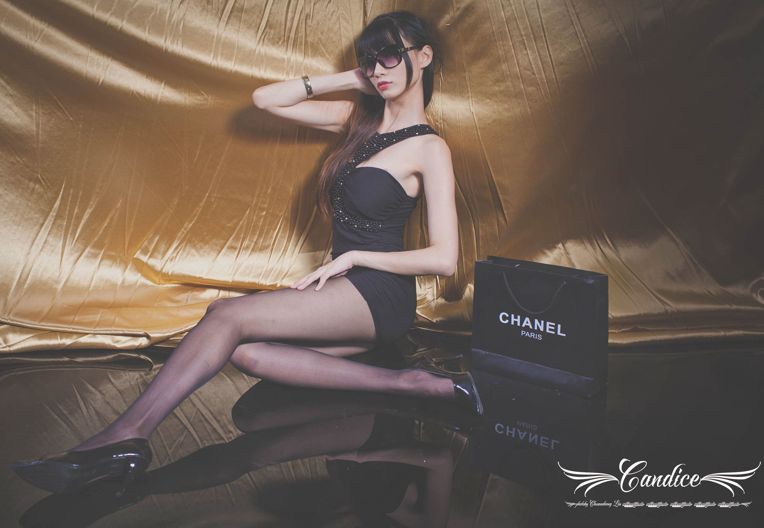 蔡译心 - 棚拍黑丝制服美腿-图64