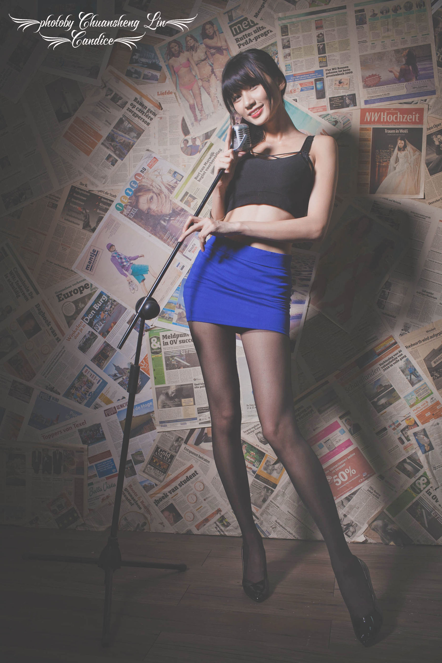 蔡译心 - 棚拍黑丝制服美腿-图86