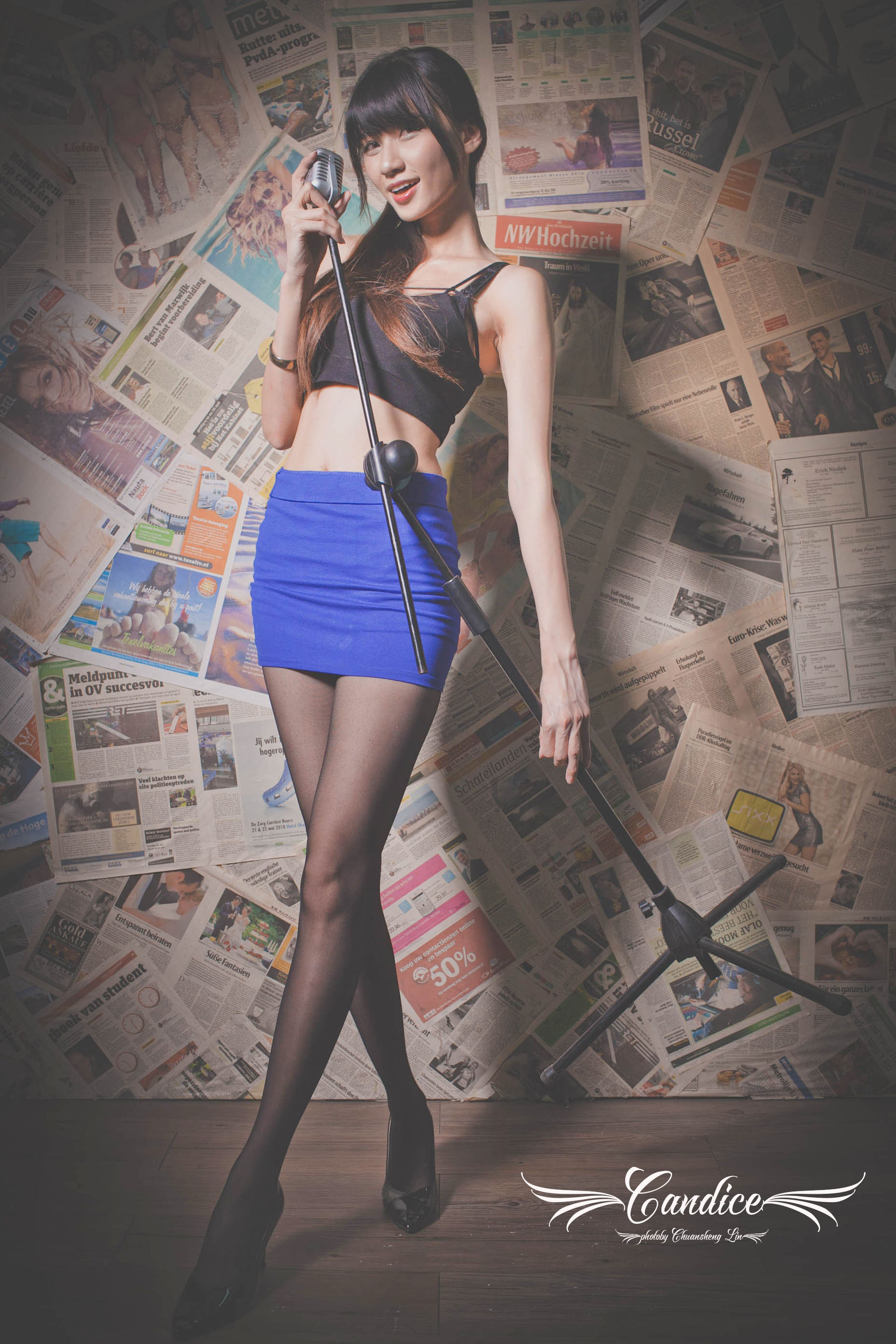 蔡译心 - 棚拍黑丝制服美腿-图88