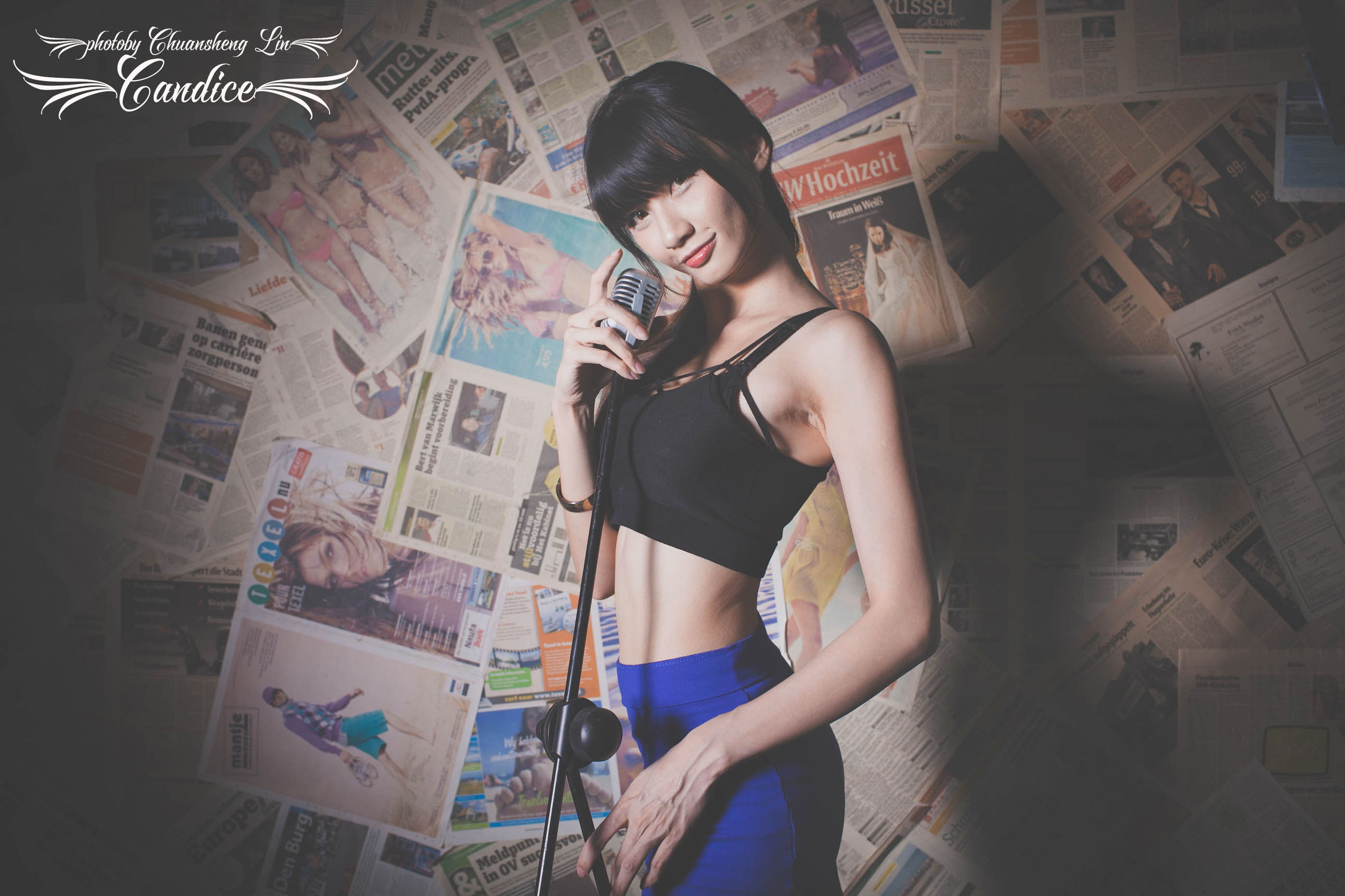 蔡译心 - 棚拍黑丝制服美腿-图89