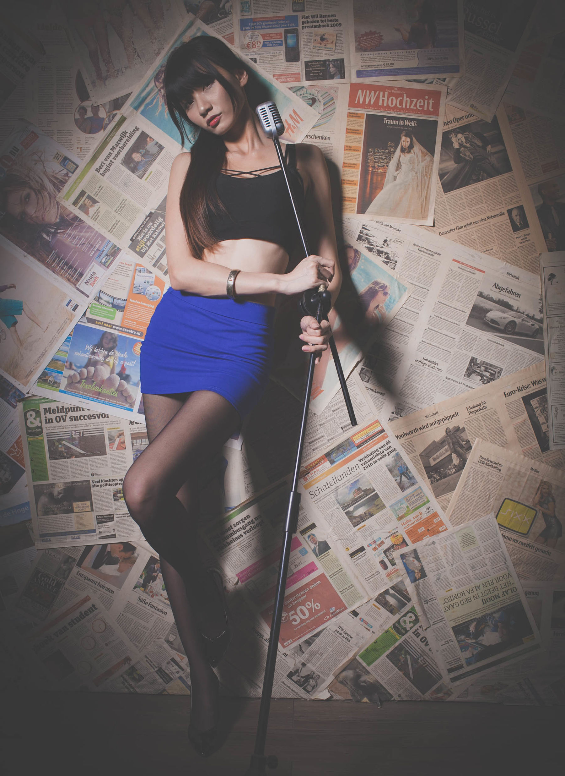 蔡译心 - 棚拍黑丝制服美腿-图90