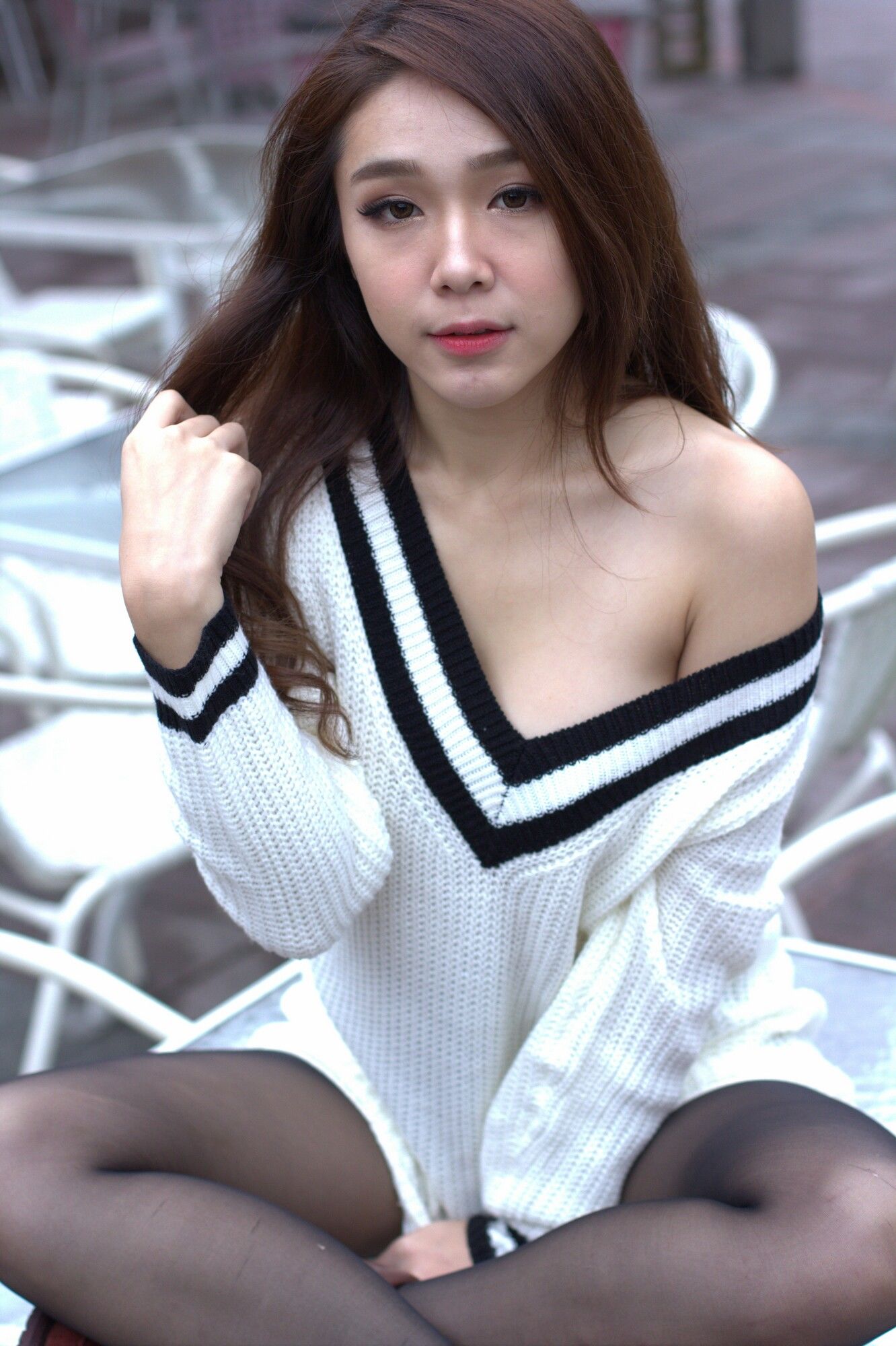 Baby66 黑丝街拍-图49