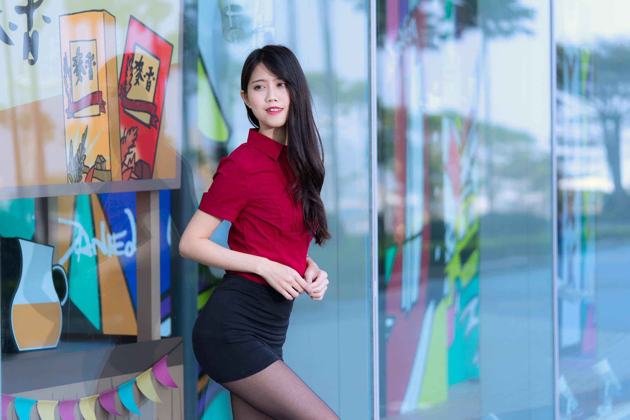 Candy宝儿《夢時代黑丝街拍》-图36