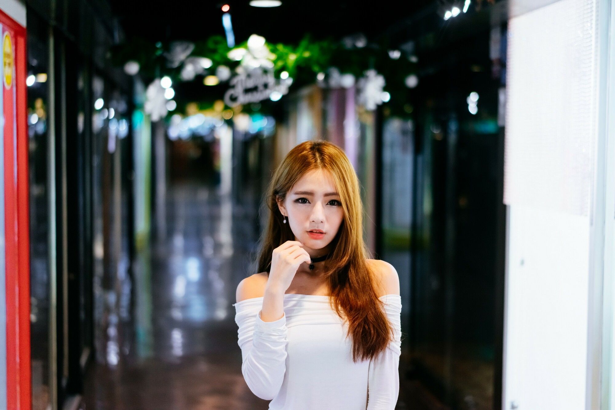 Dora周盈欣 街拍长靴黑丝皮裙-图53