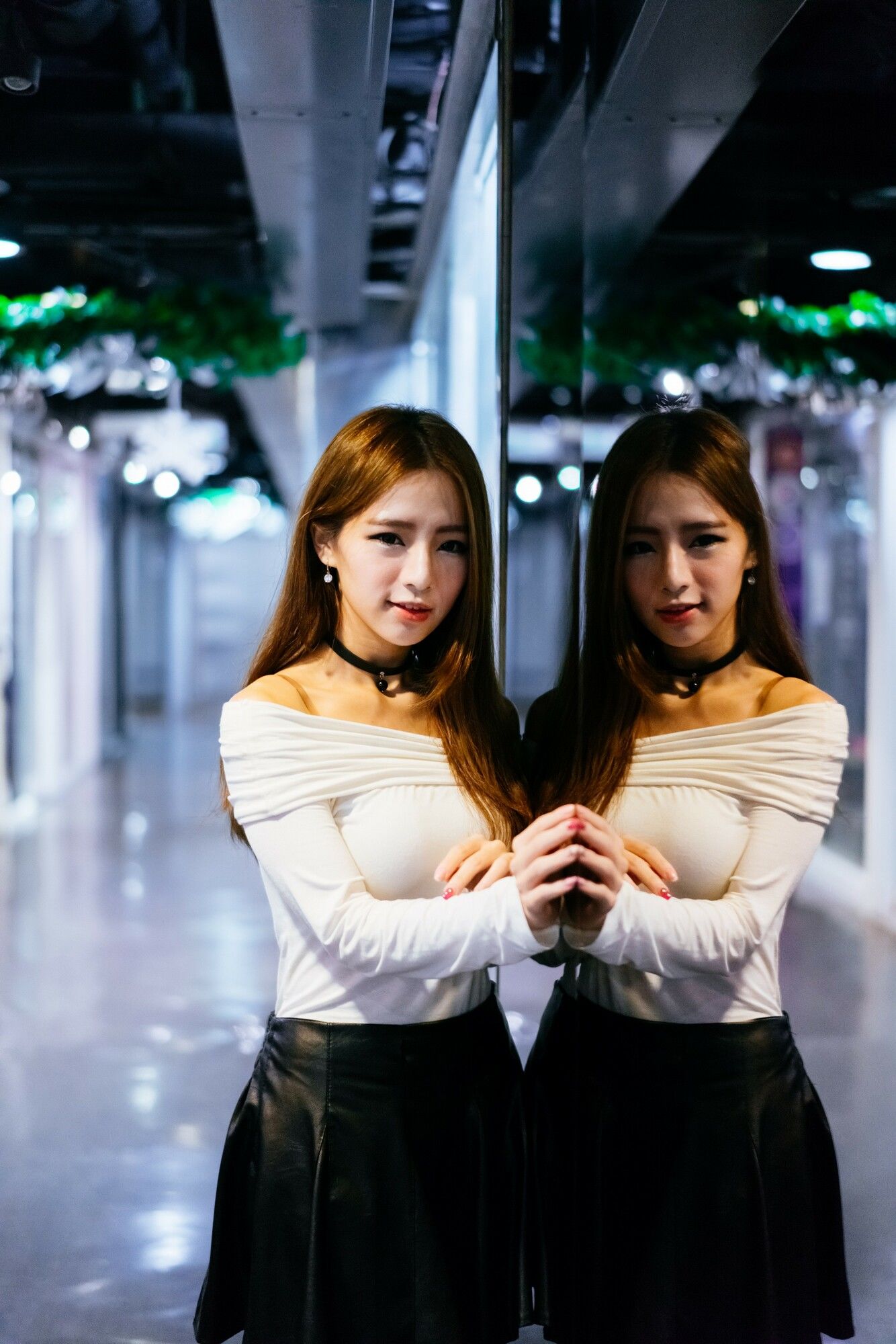 Dora周盈欣 街拍长靴黑丝皮裙-图58