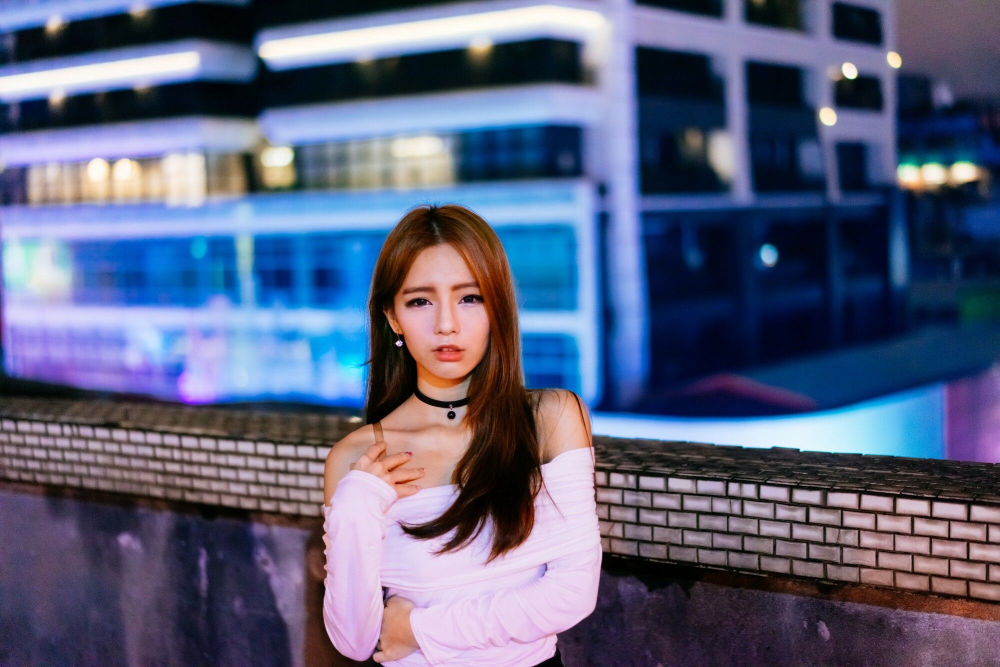 Dora周盈欣 街拍长靴黑丝皮裙-图79