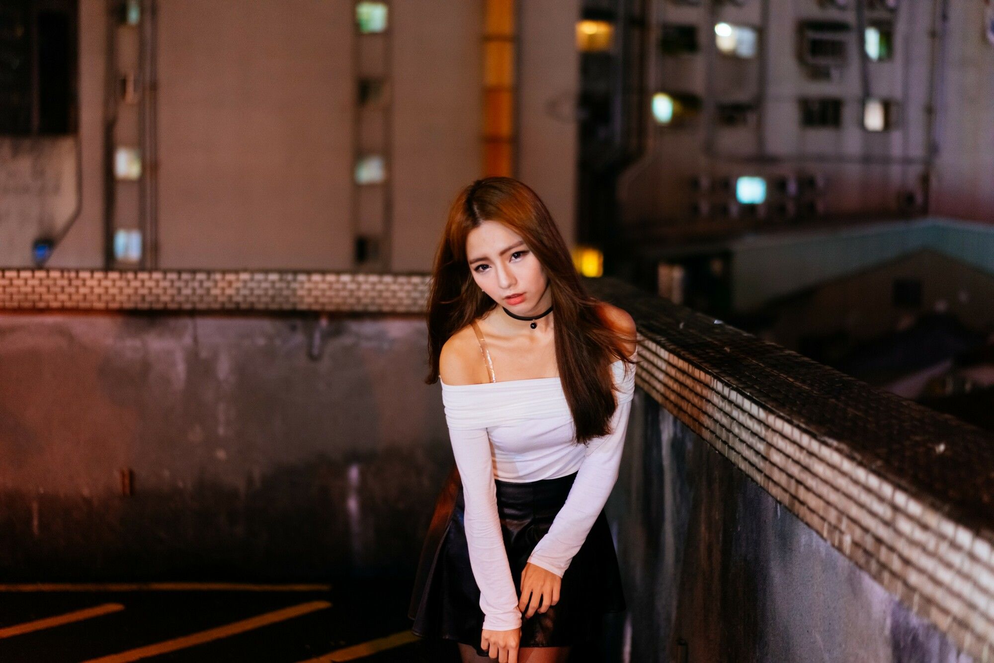 Dora周盈欣 街拍长靴黑丝皮裙-图81