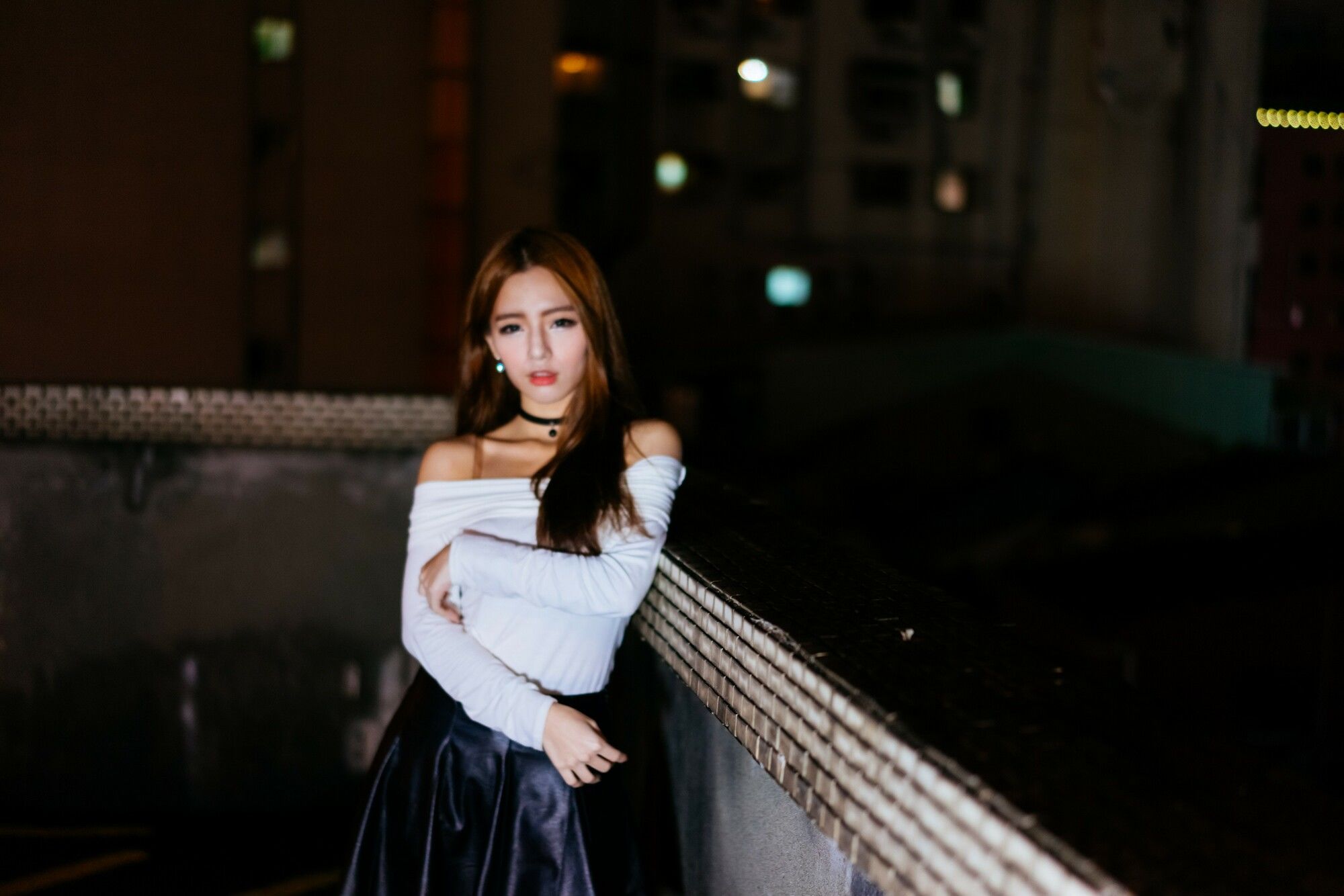 Dora周盈欣 街拍长靴黑丝皮裙-图82