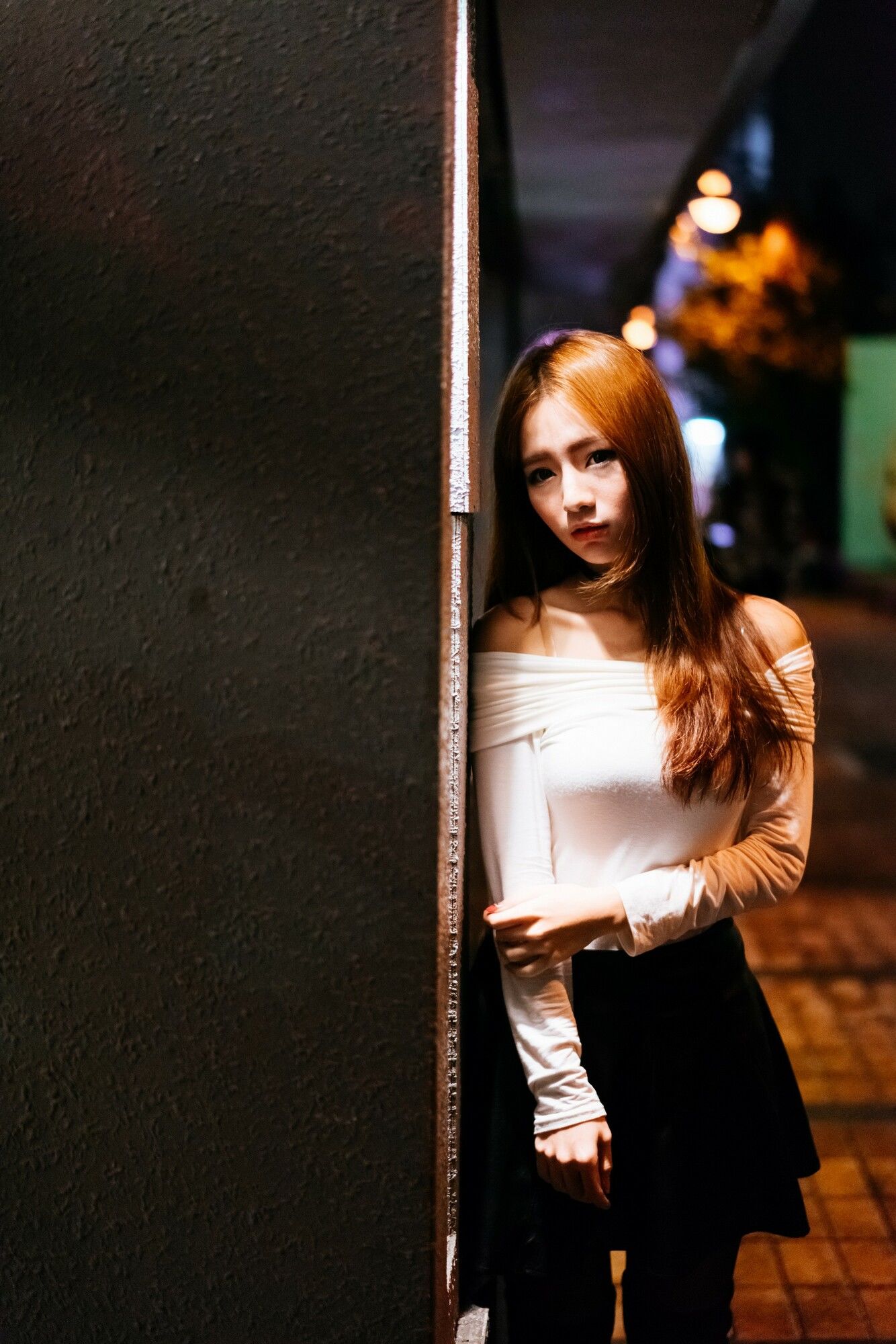 Dora周盈欣 街拍长靴黑丝皮裙-图97