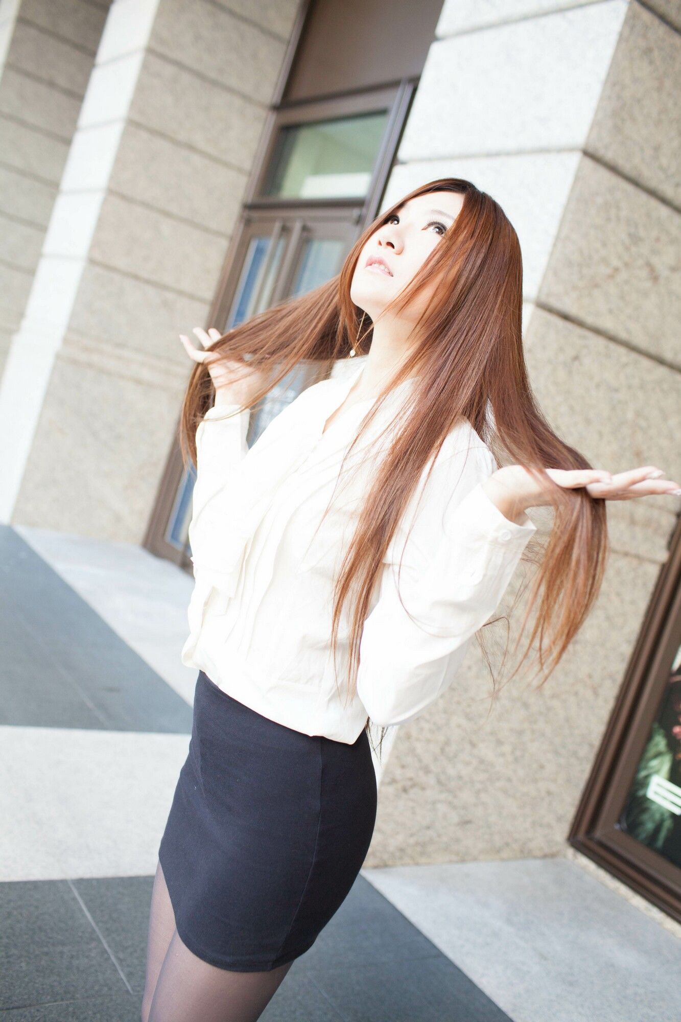 Michelle小羽/谢馥羽《信義區街拍黑丝OL系列》-图100