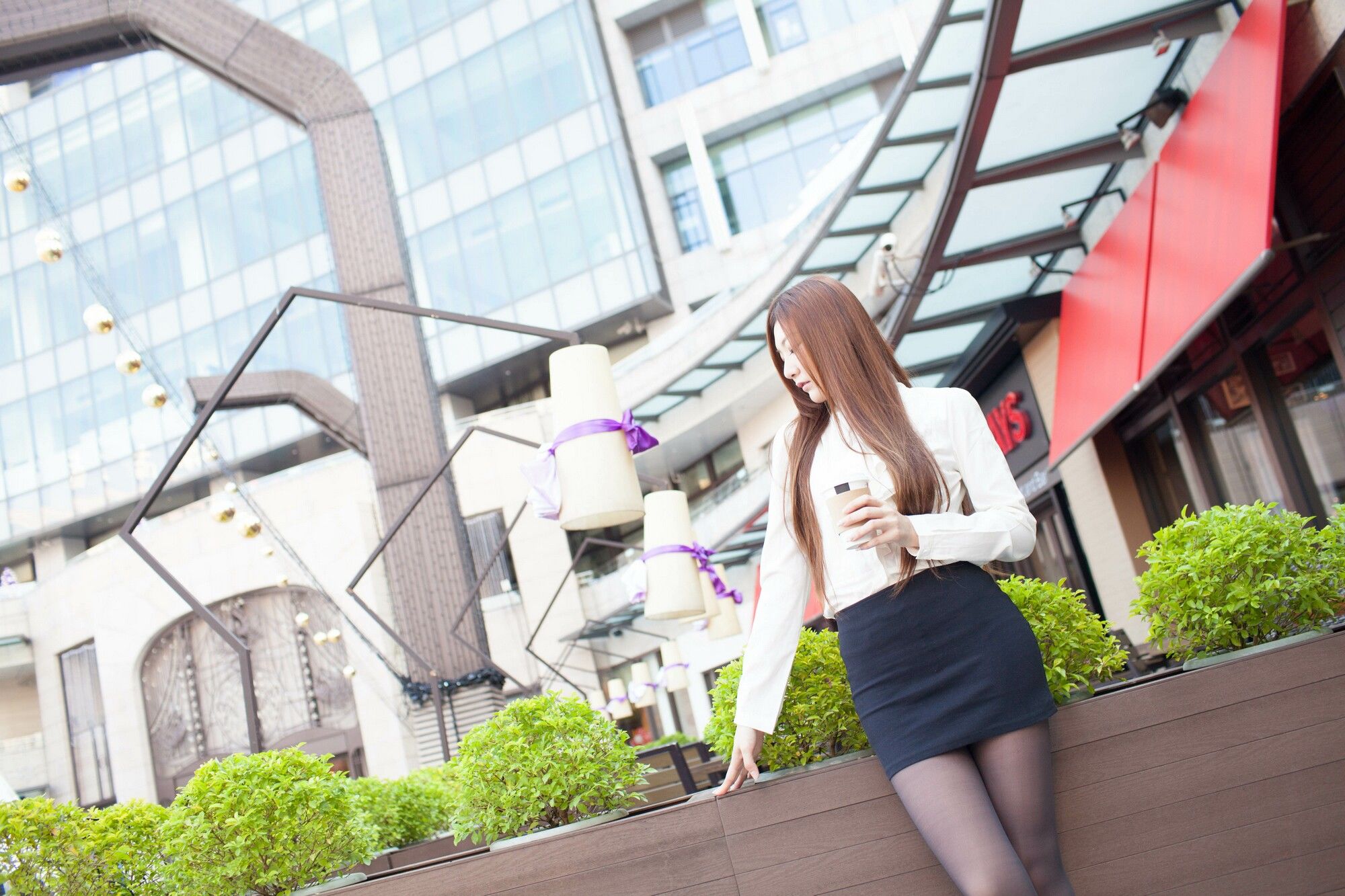 Michelle小羽/谢馥羽《信義區街拍黑丝OL系列》-图33