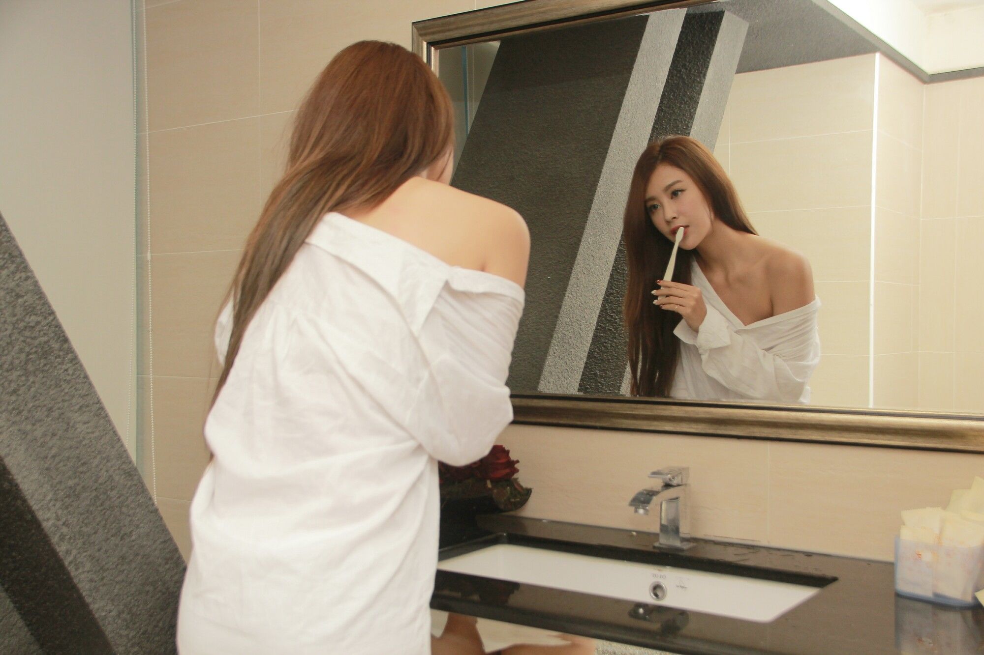 Miso夏晴 - 性感白衬衫系列-图44