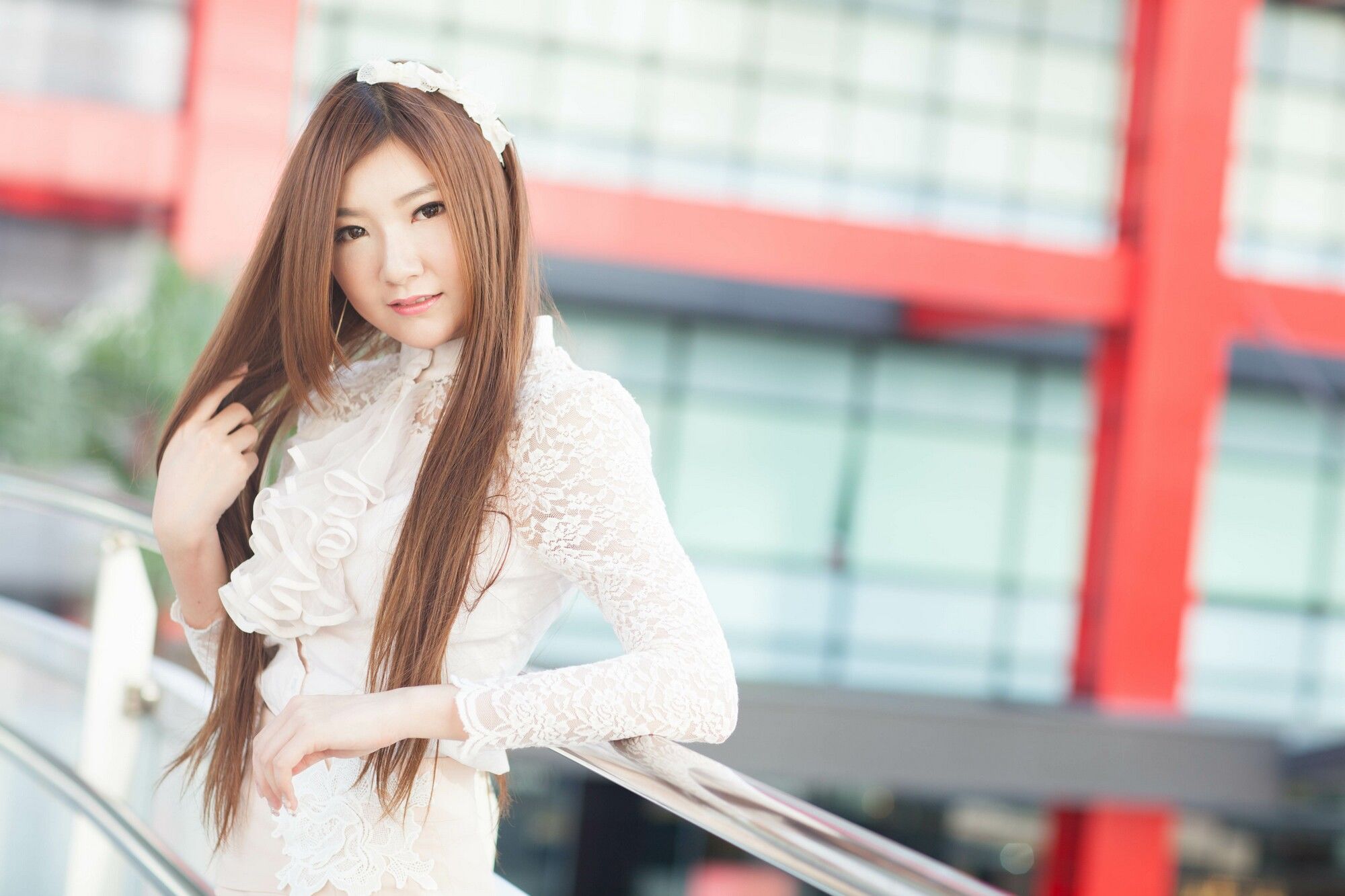 Michelle小羽《信義區街拍 蕾丝+包臀短裙》-图57