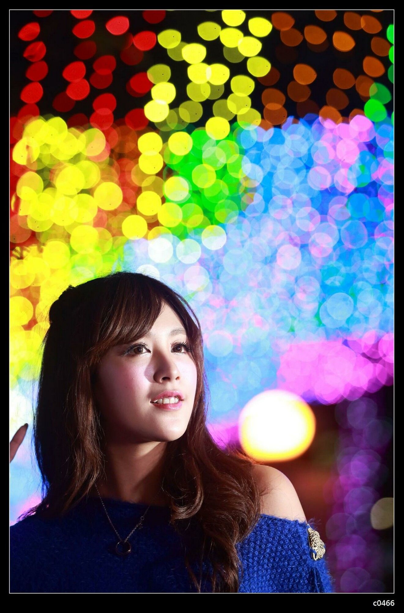 夏晴Miso《圣诞夜黑丝街拍》-图33