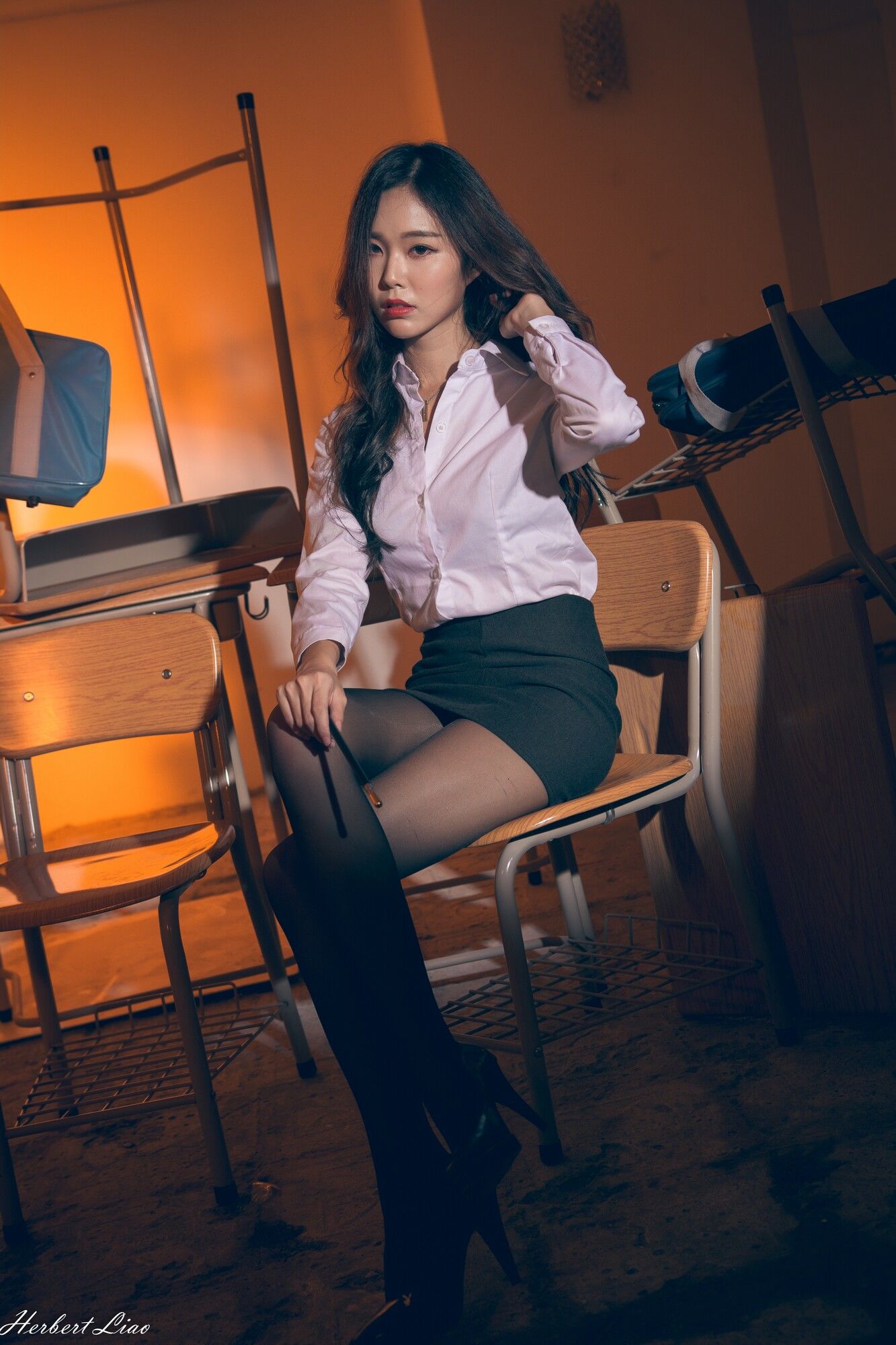 黄上晏Rubis《黑丝靈異教師》-图18