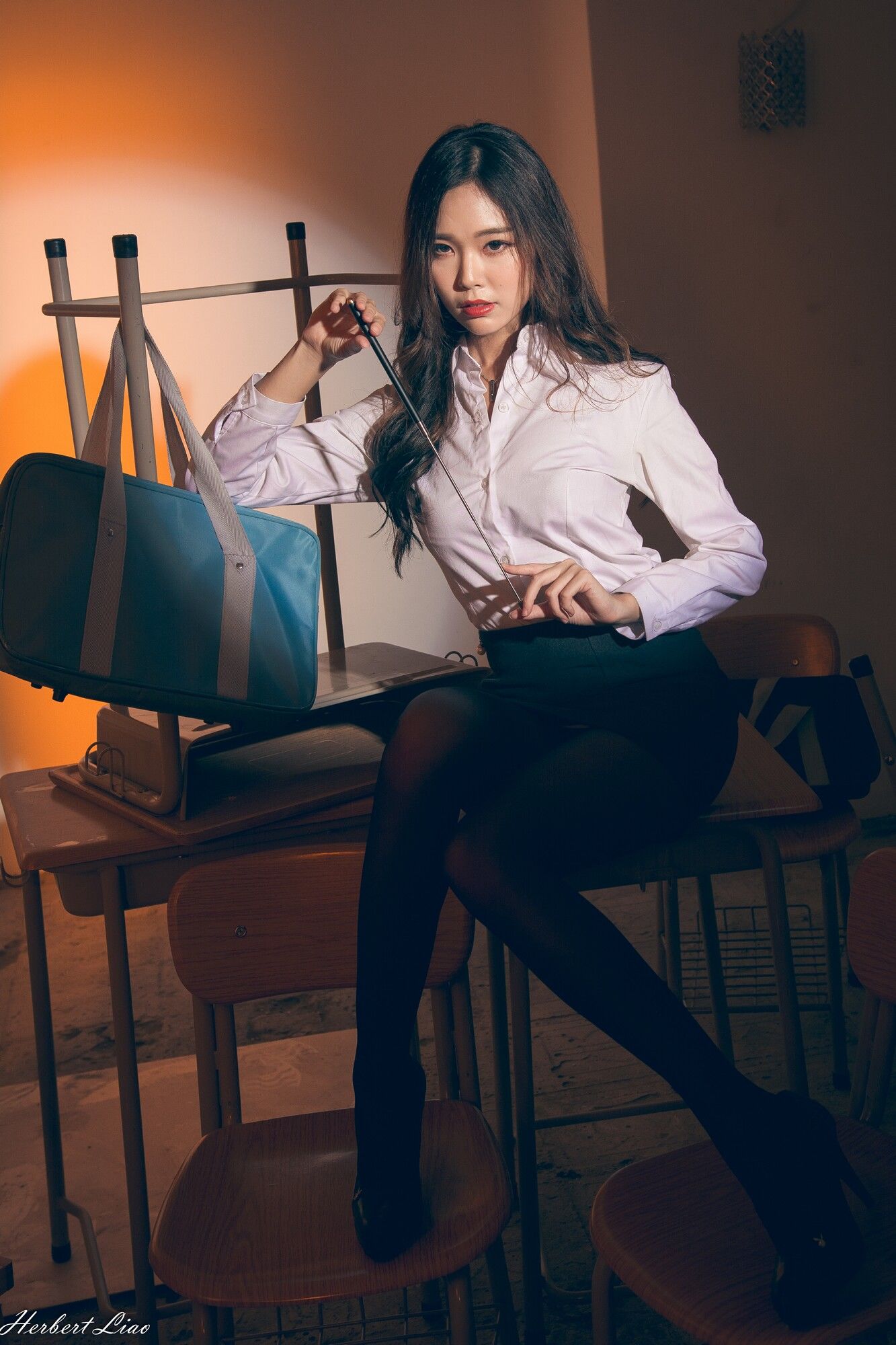 黄上晏Rubis《黑丝靈異教師》-图28