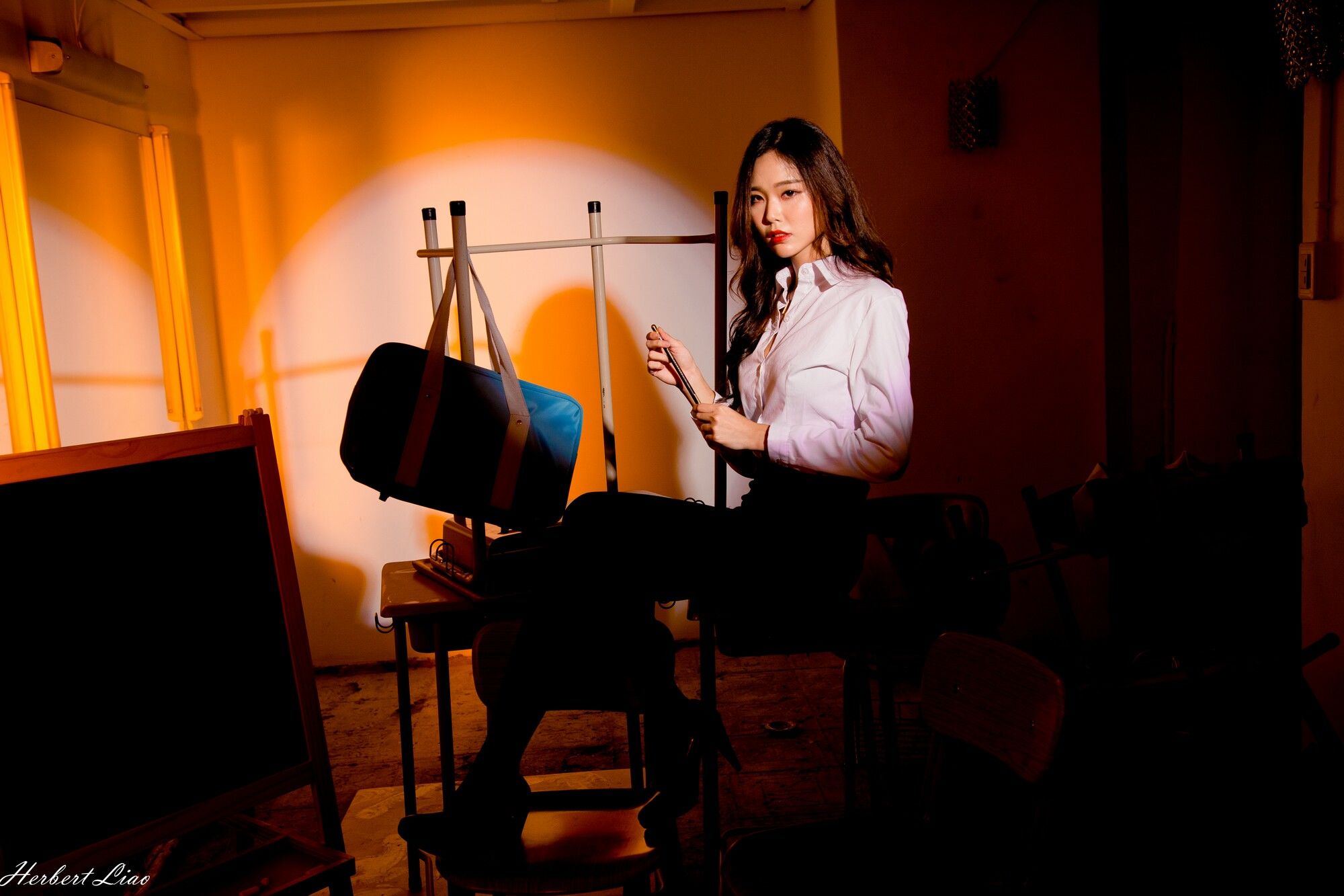 黄上晏Rubis《黑丝靈異教師》-图30