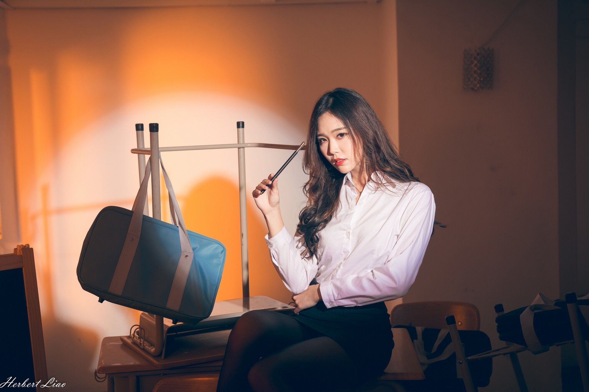 黄上晏Rubis《黑丝靈異教師》-图37