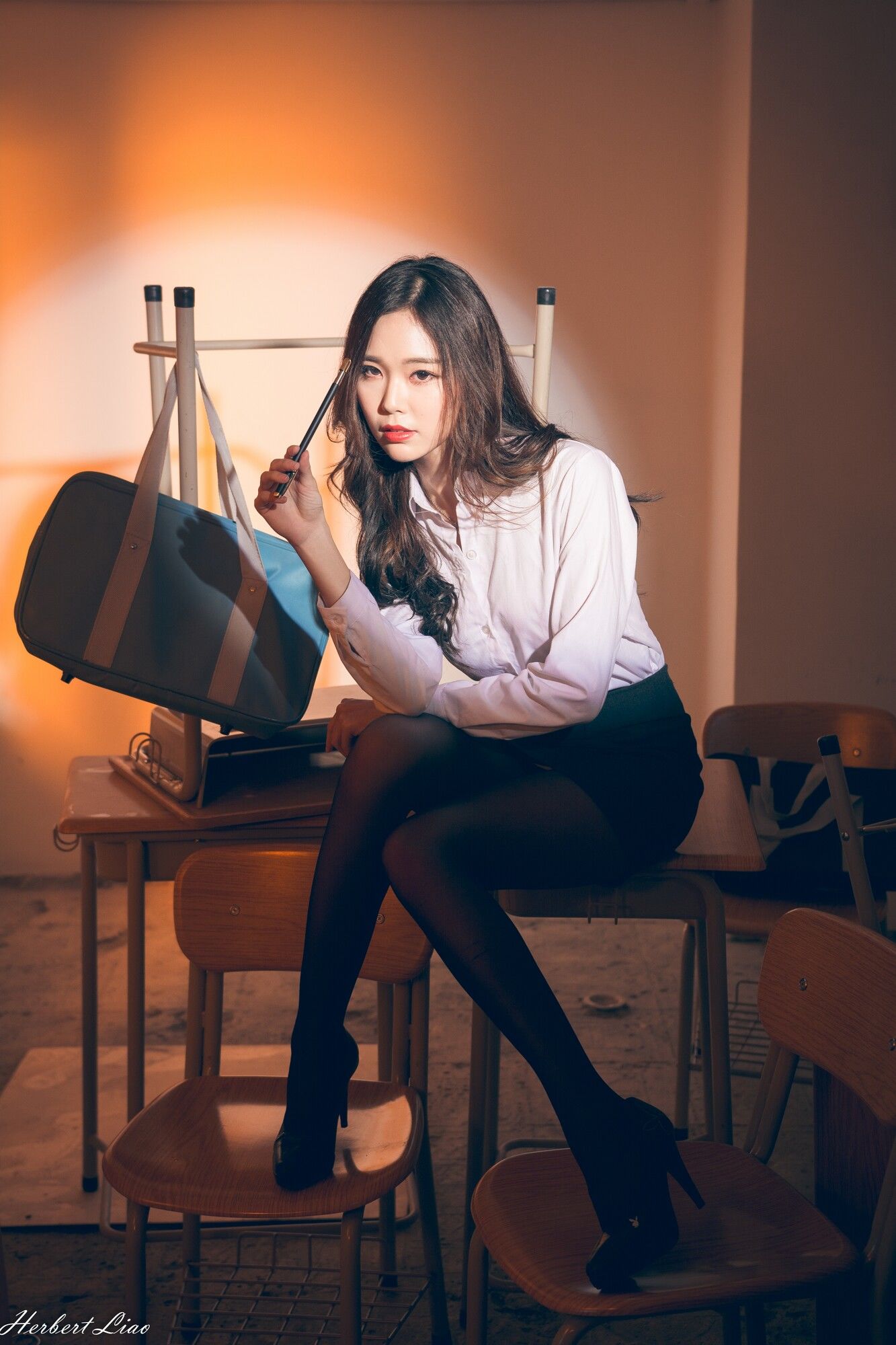 黄上晏Rubis《黑丝靈異教師》-图41