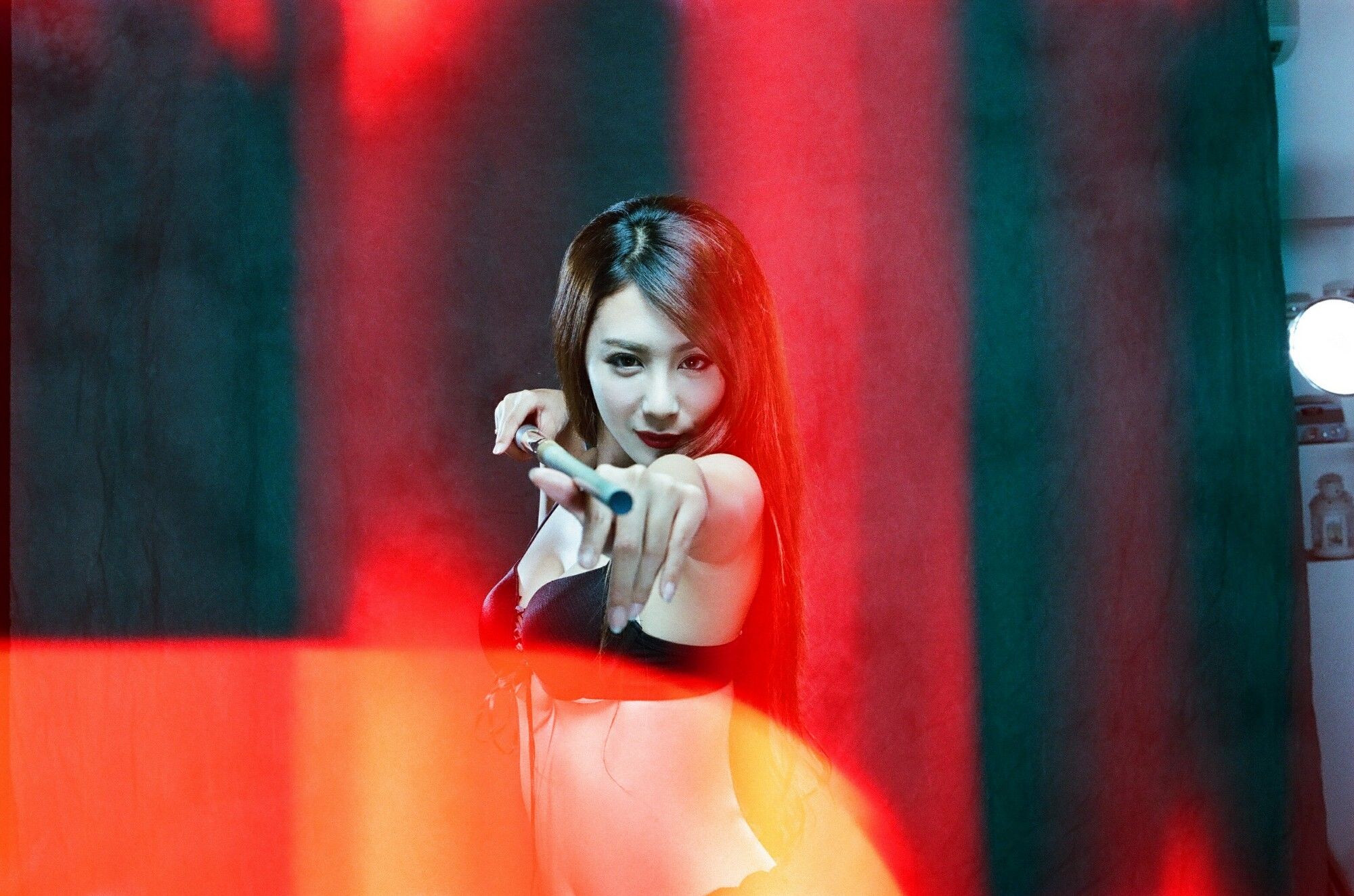 Miso夏晴 - 黑丝内衣+迷彩女兵-图70