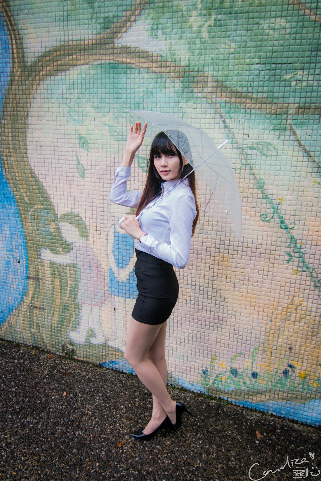 蔡译心 - OL街拍-图26