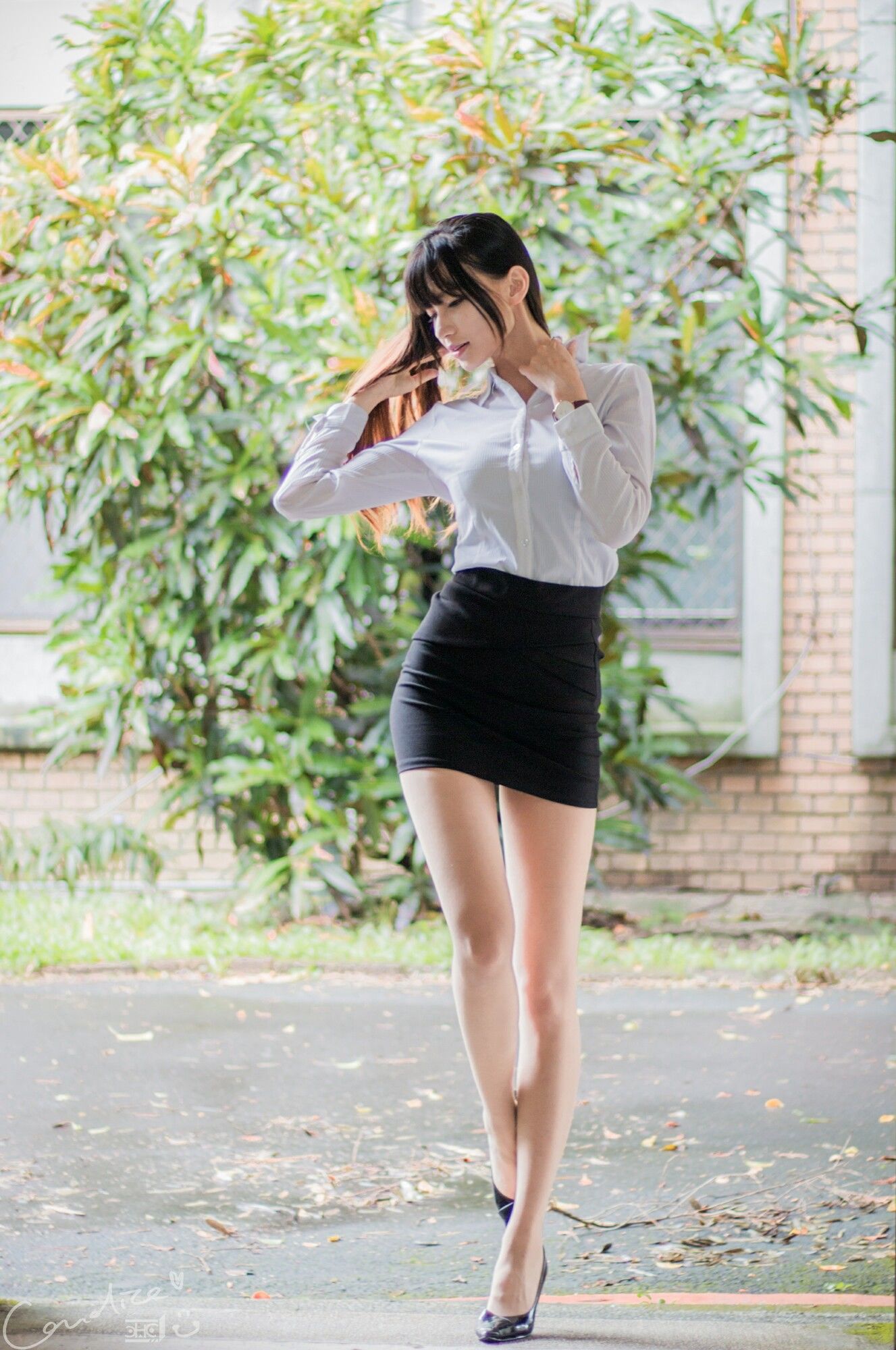 蔡译心 - OL街拍-图28