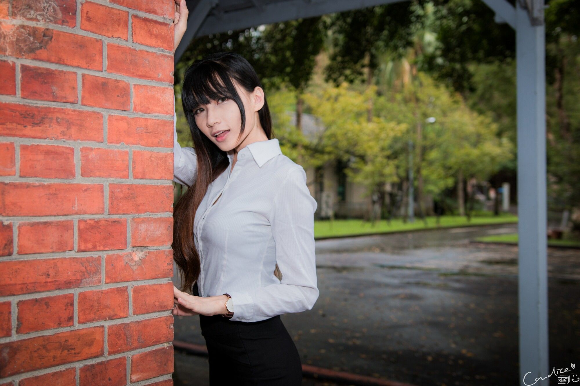 蔡译心 - OL街拍-图32