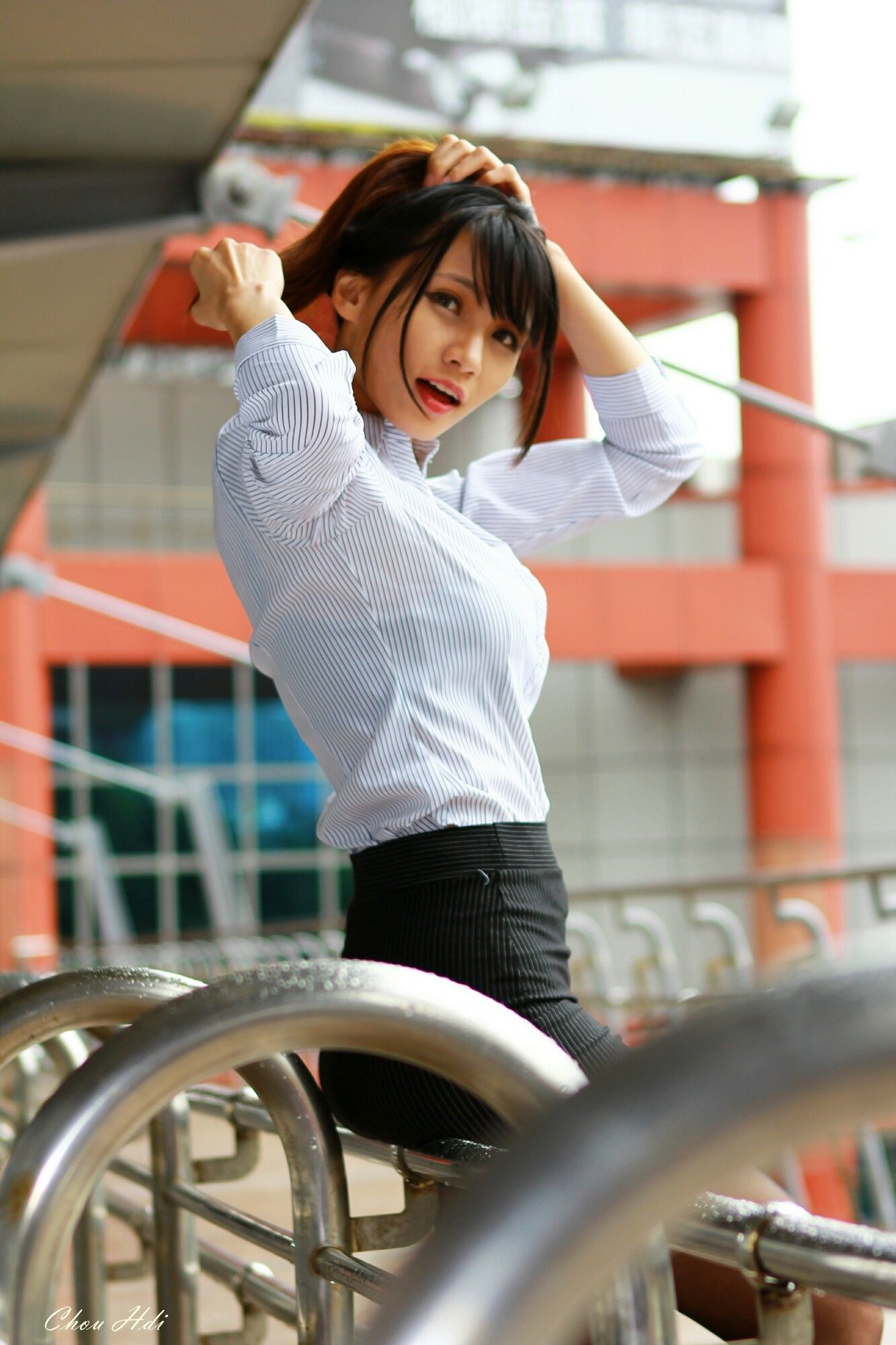 蔡译心 - OL街拍-图66