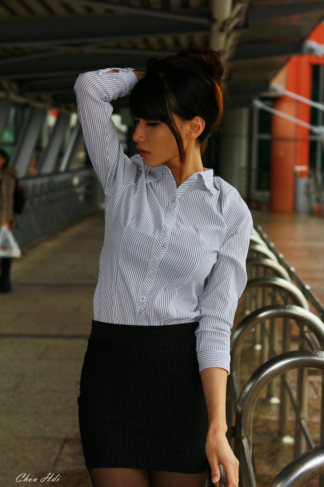 蔡译心 - OL街拍-图80