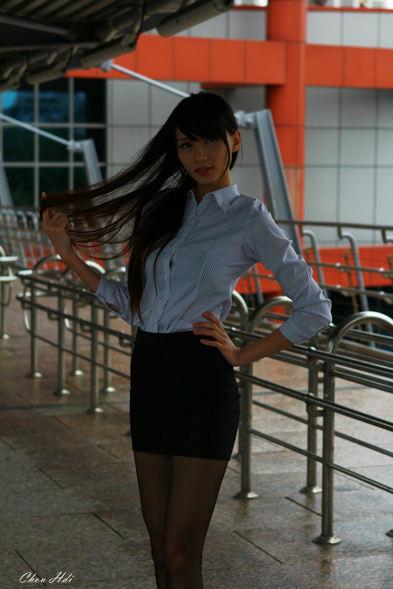 蔡译心 - OL街拍-图81