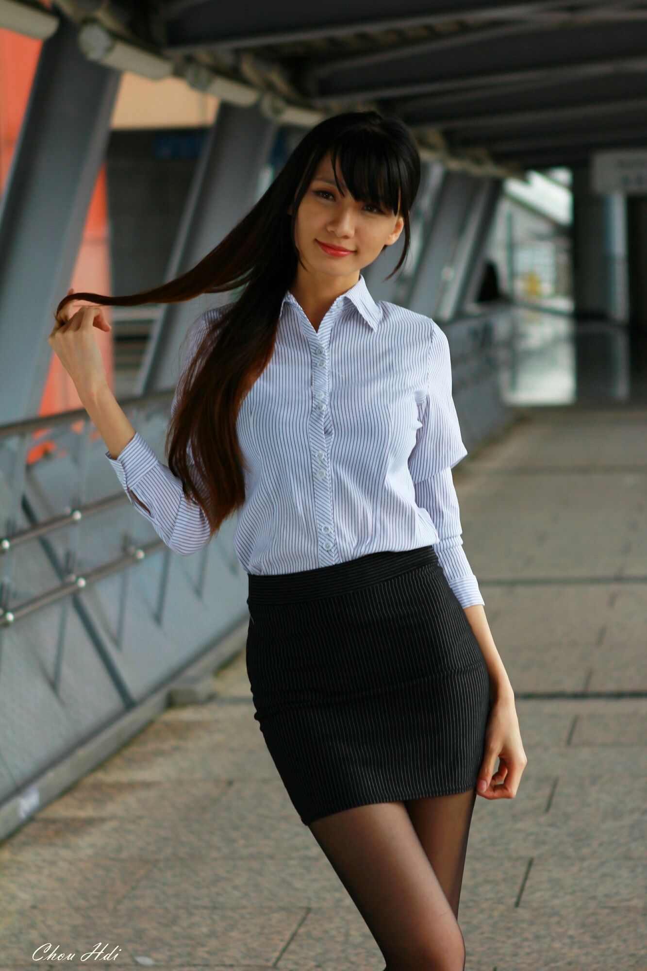 蔡译心 - OL街拍-图88