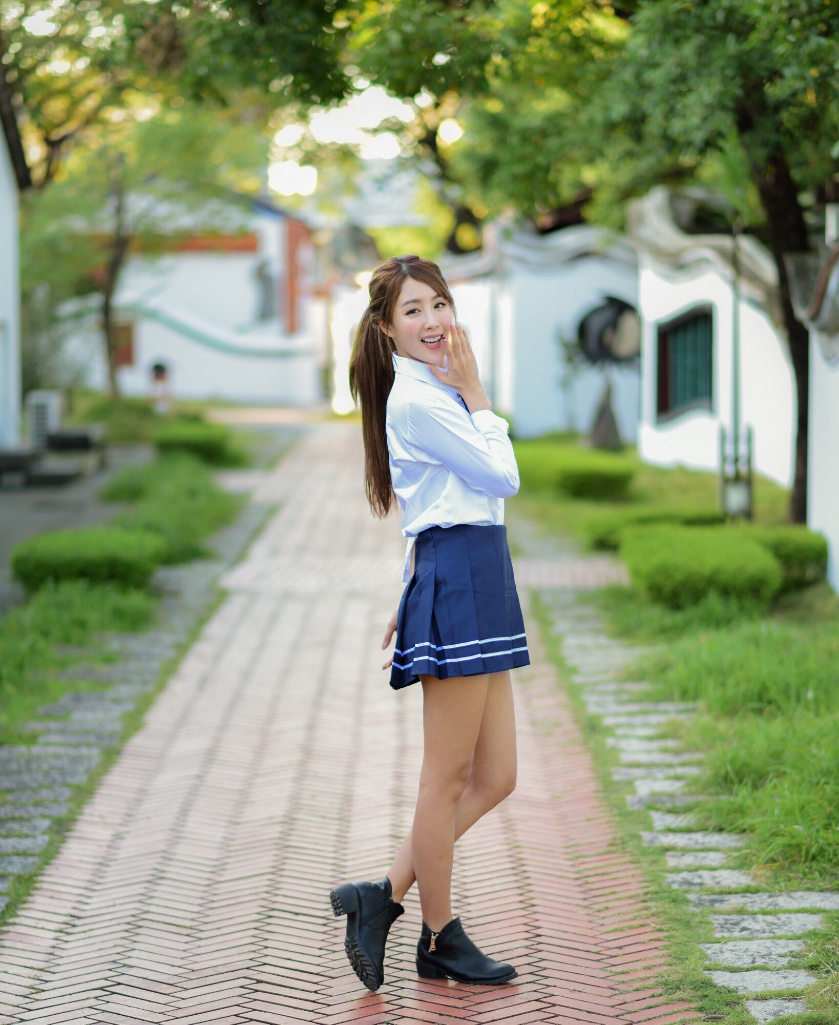 Miso夏晴《古典旗袍+清新校服》-图29