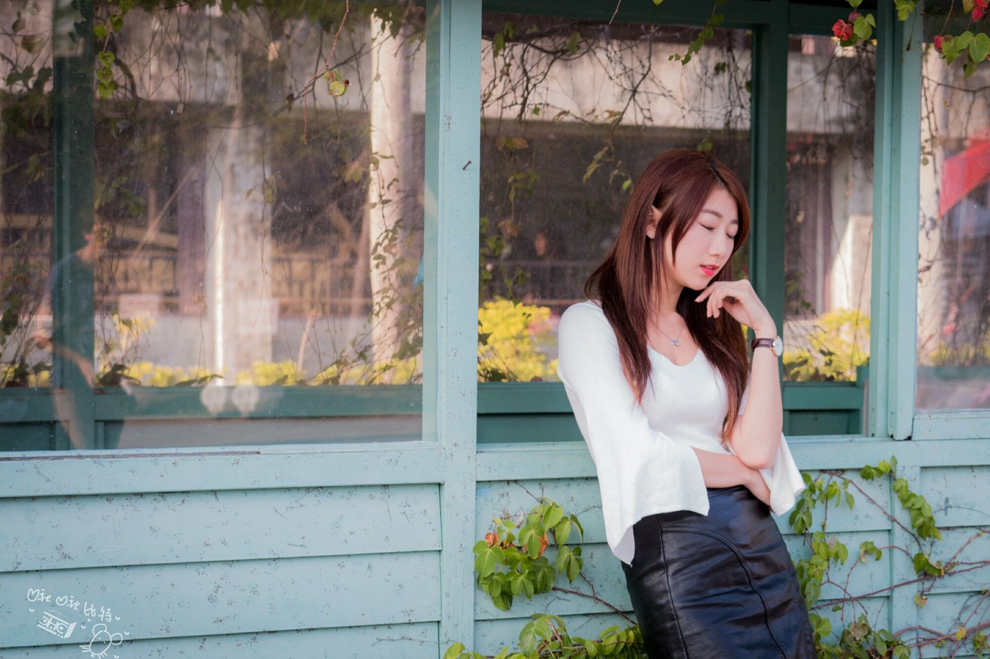 啾比特(张嘉庭)《走光復新村甜美外拍短裙系列》-图20