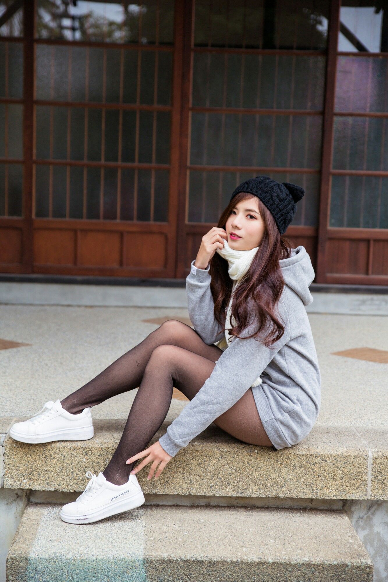 方唯真 - 3套服装黑丝街拍-图57