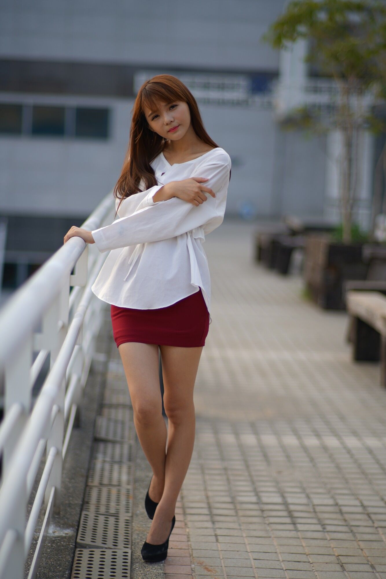 苏郁媛《烏日高鐵～街拍包臀裙》-图27