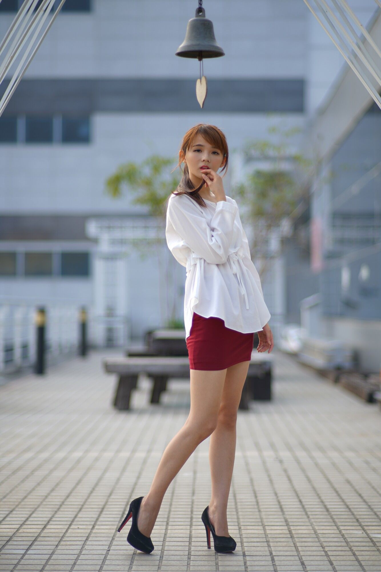 苏郁媛《烏日高鐵～街拍包臀裙》-图33