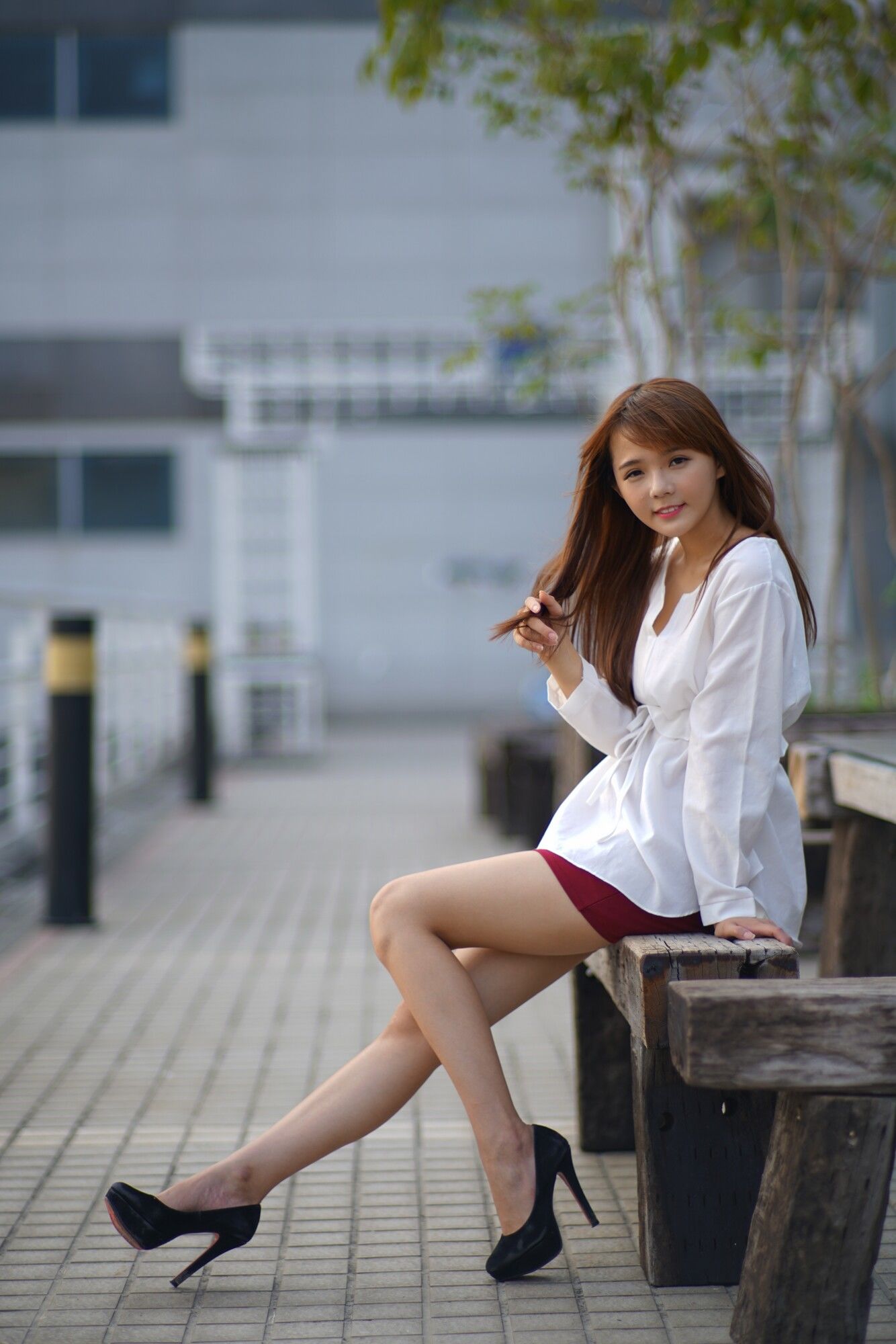 苏郁媛《烏日高鐵～街拍包臀裙》-图36