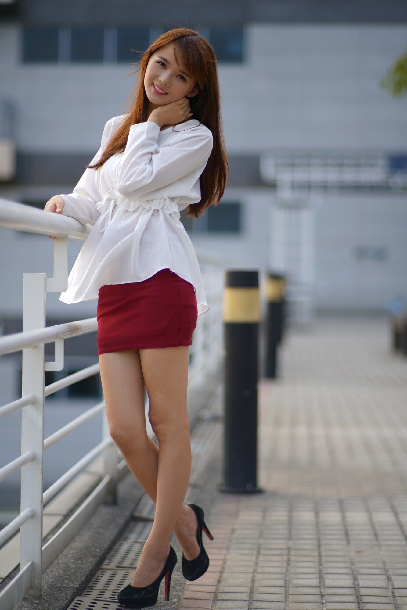 苏郁媛《烏日高鐵～街拍包臀裙》-图41