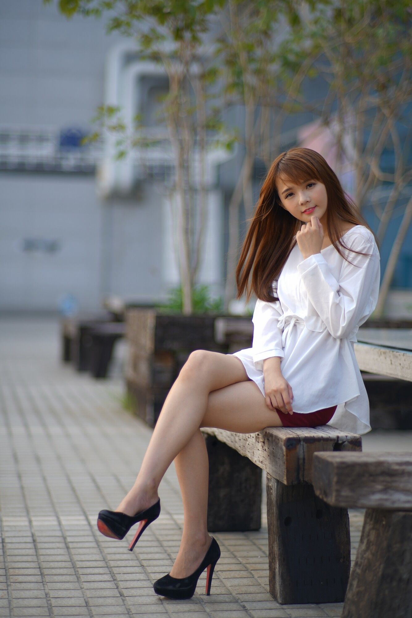 苏郁媛《烏日高鐵～街拍包臀裙》-图52